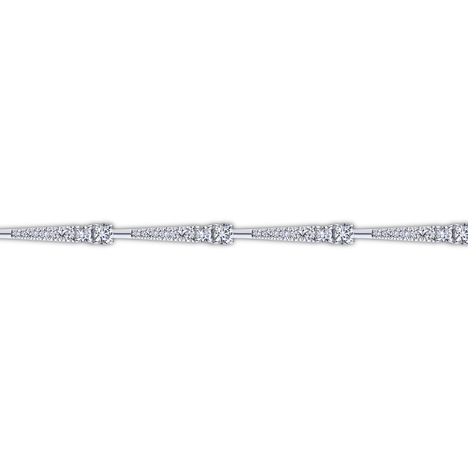 Diamond Tennis Bracelet in 14K White Gold, photograph 2