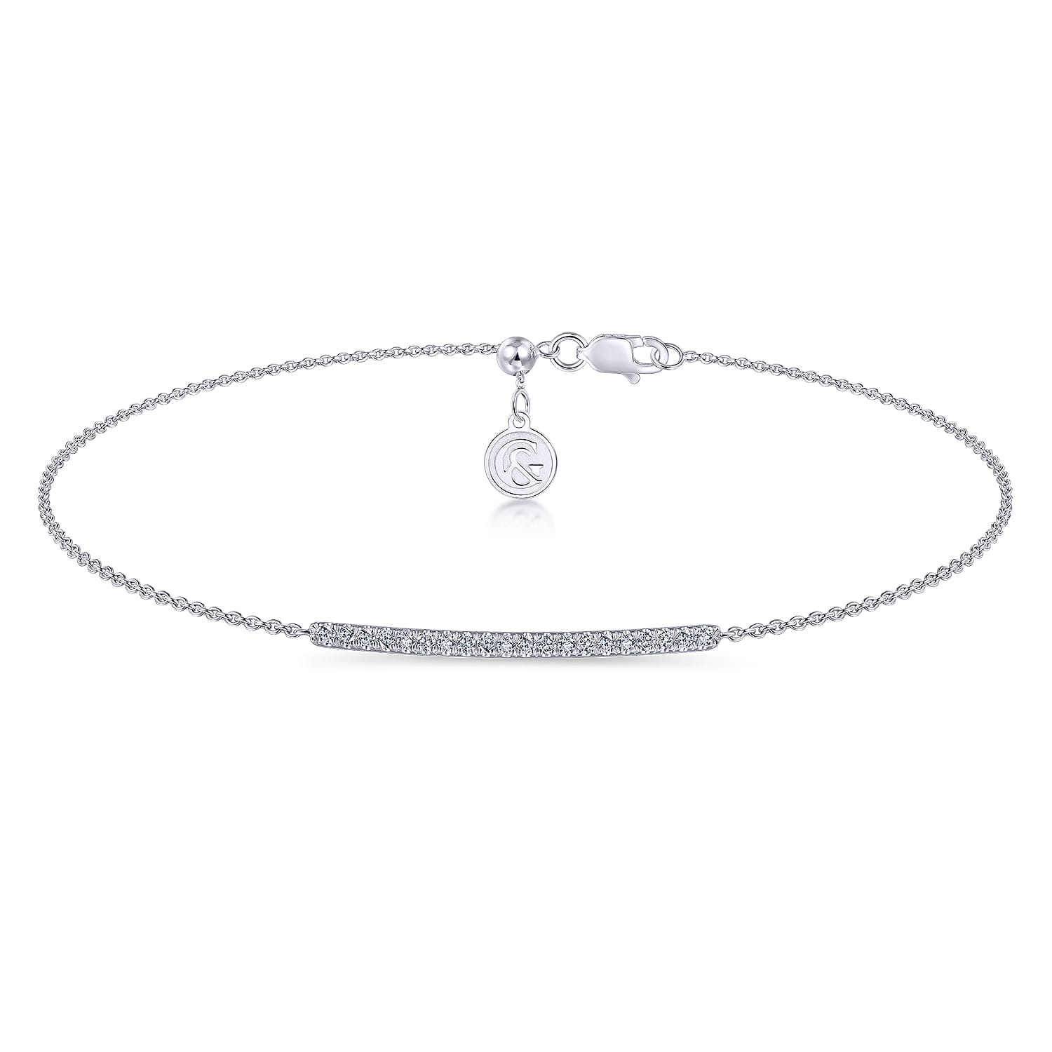 Pave Diamond Bar Chain Bracelet