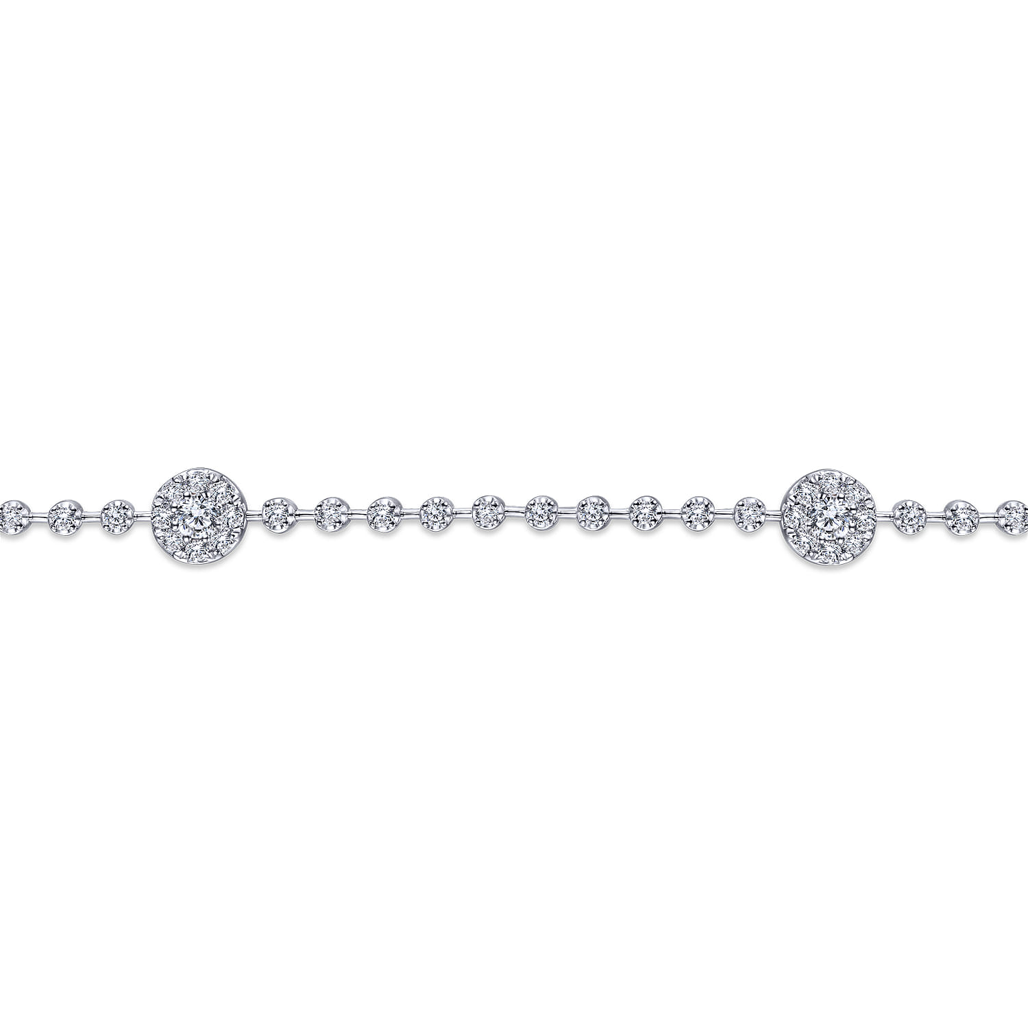 Diamond Tennis Bracelet in 14K White Gold, photograph 2