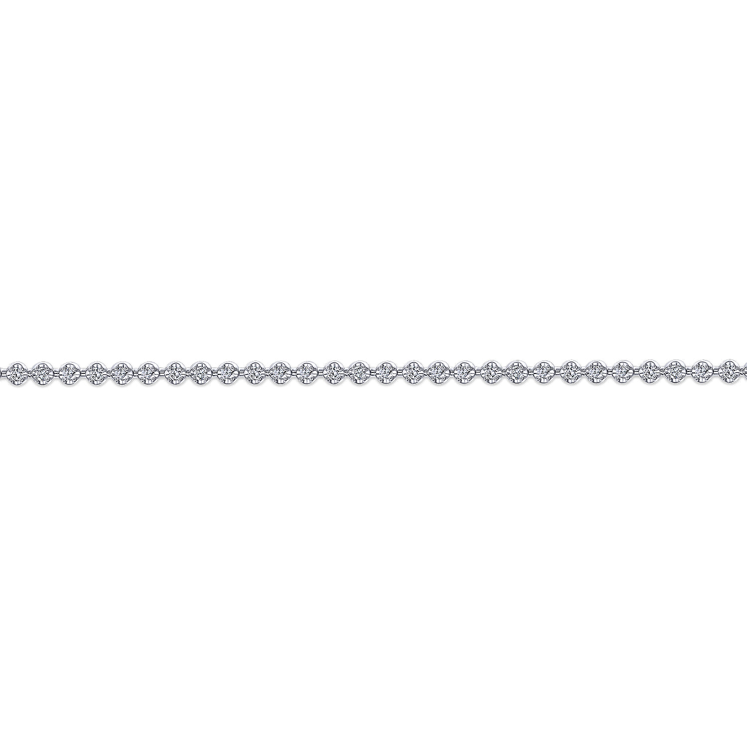Tennis Bracelet Diamond 1ct in 14K White Gold, photograph 2