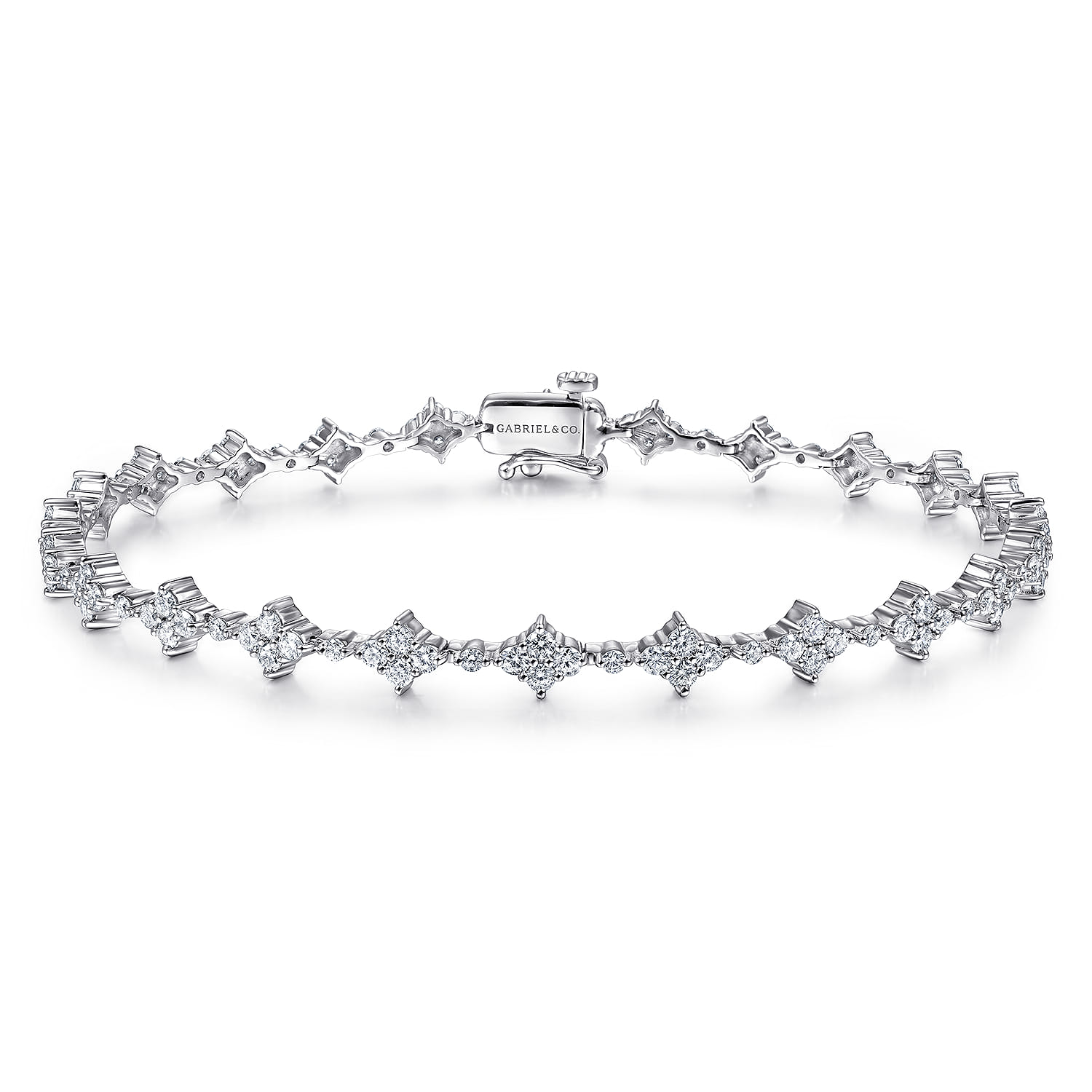Quatrefoil Diamond Tennis Bracelet