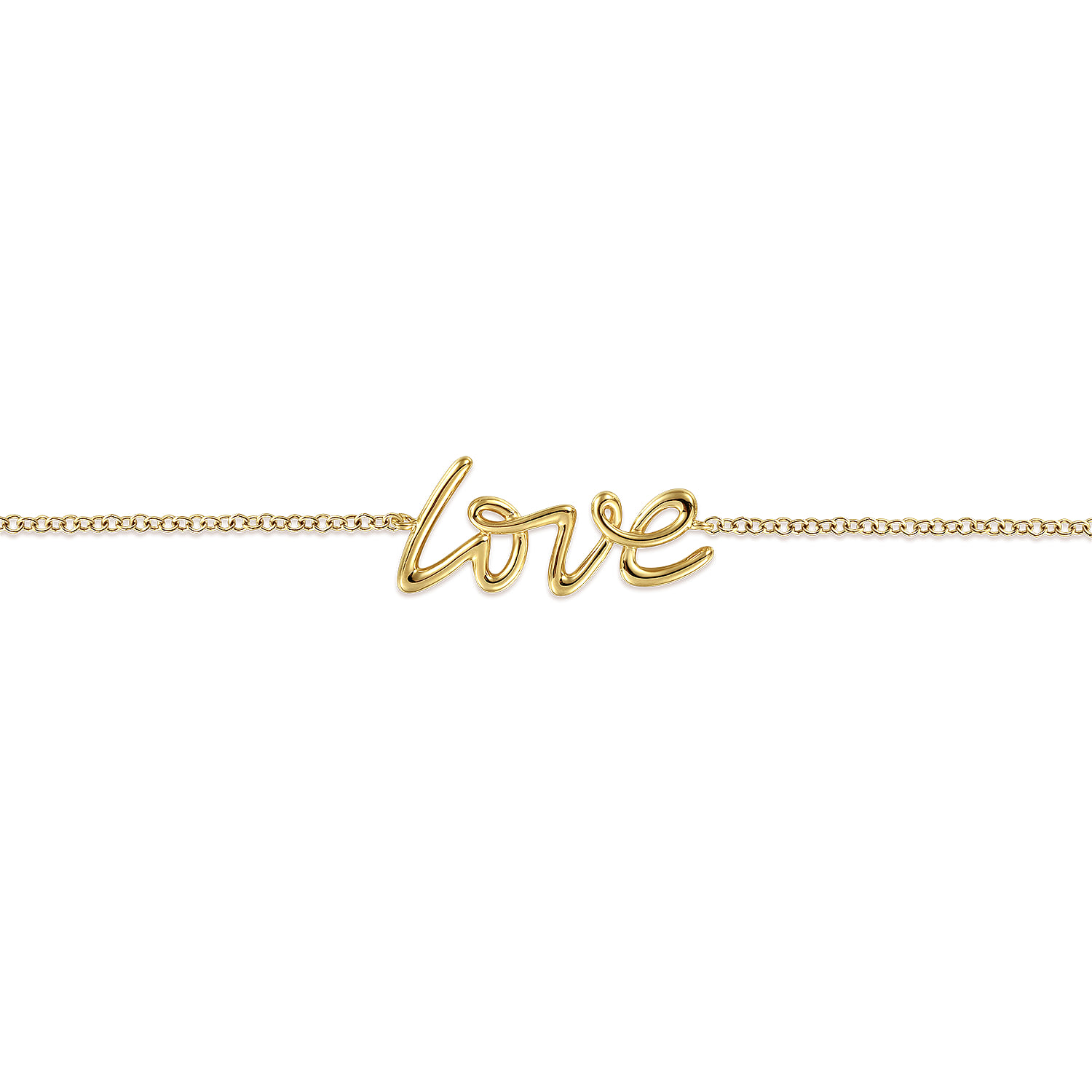 Chain Bracelet Initial in 14K Yellow Gold, photograph 2