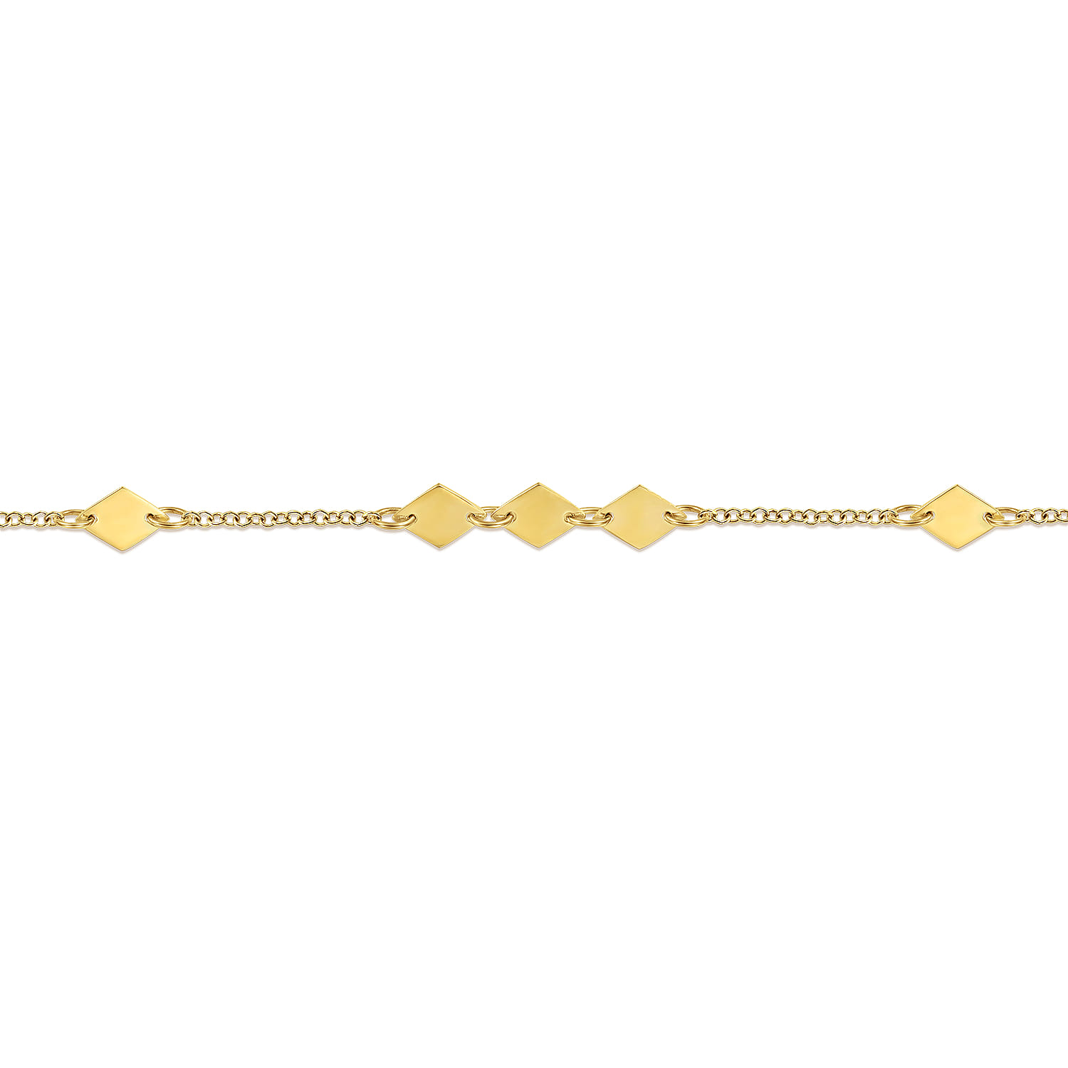 Stations Bracelet in 14K Yellow Gold, photograph 2