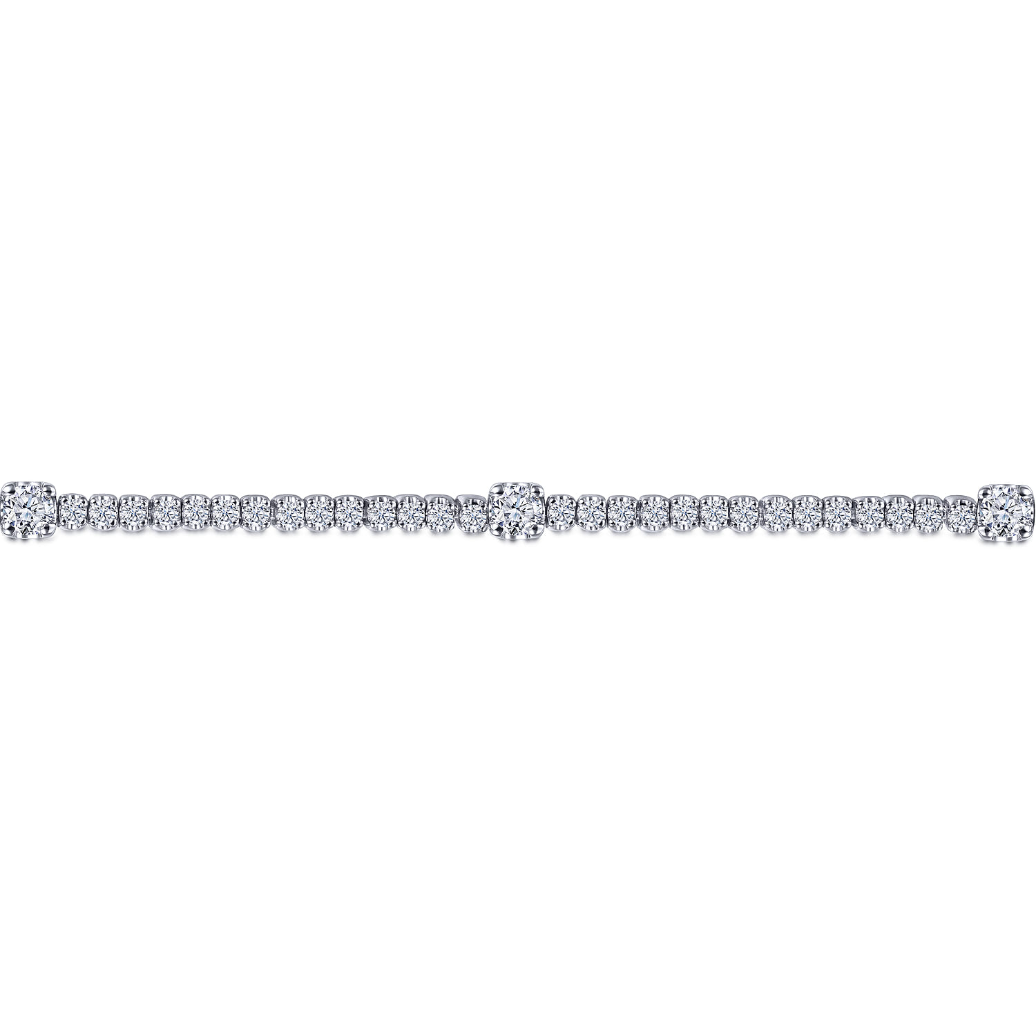 Diamond Tennis Bracelet in 14K White Gold, photograph 2