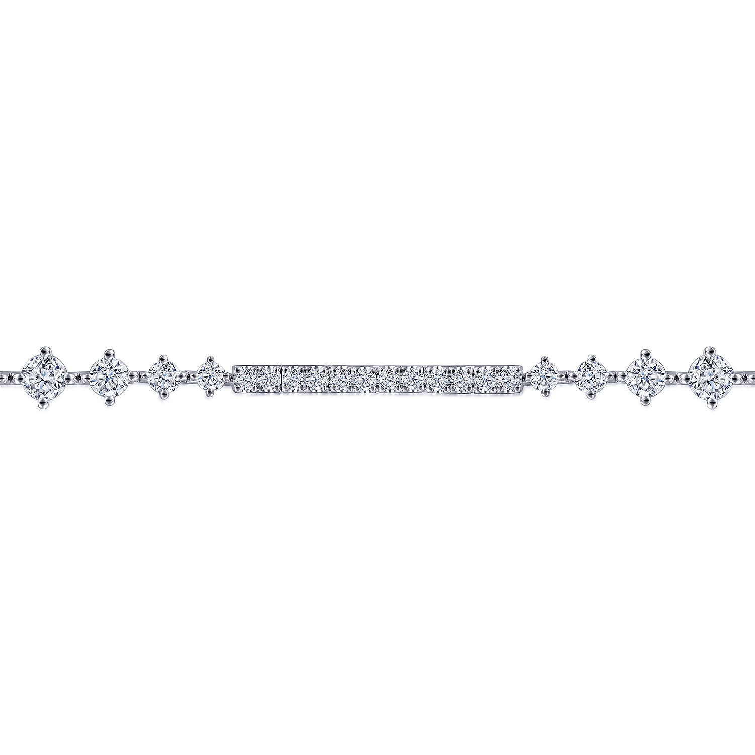 Diamond Tennis Bracelet in 14K White Gold, photograph 2