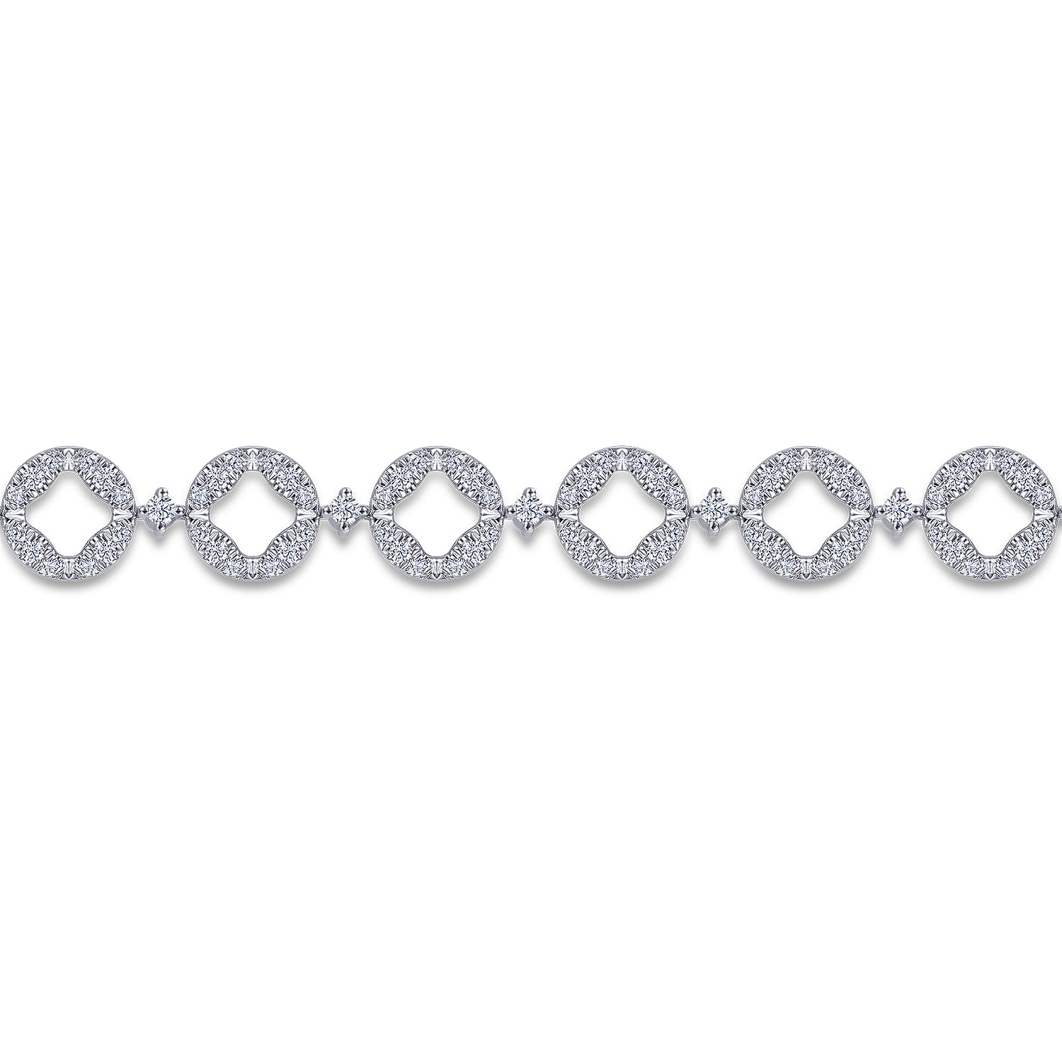 Diamond Tennis Bracelet in 14K White Gold, photograph 2