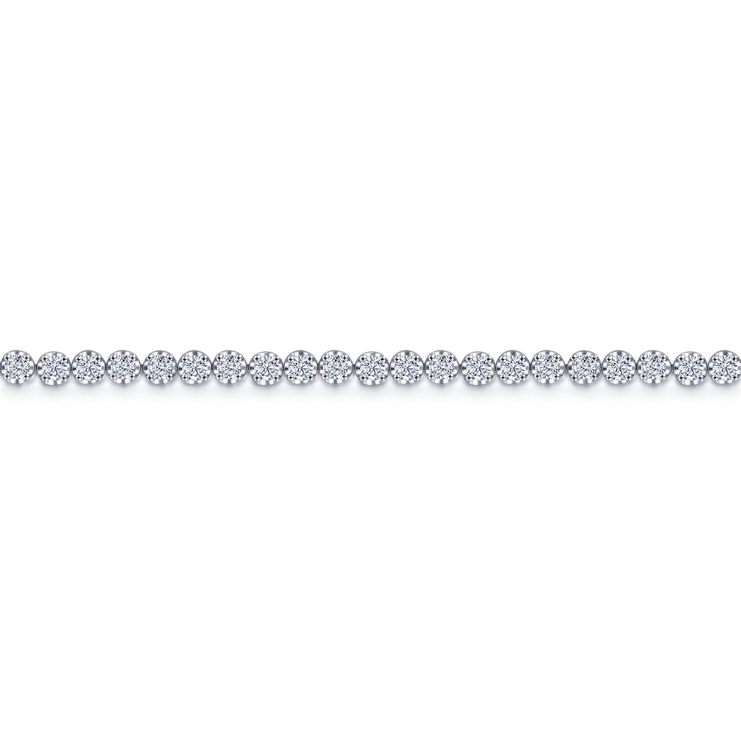 Diamond Tennis Bracelet in 14K White Gold, photograph 2