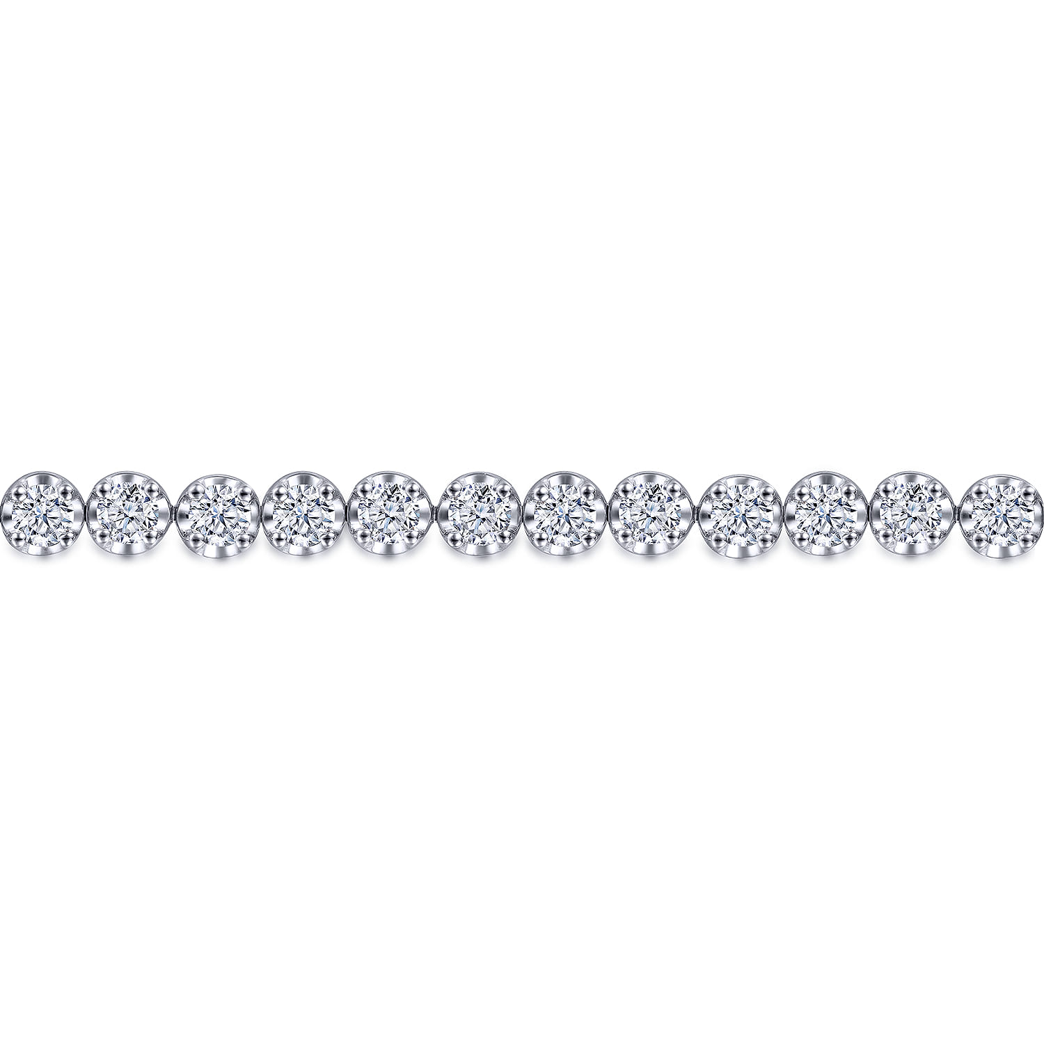Diamond Tennis Bracelet in 14K White Gold, photograph 2