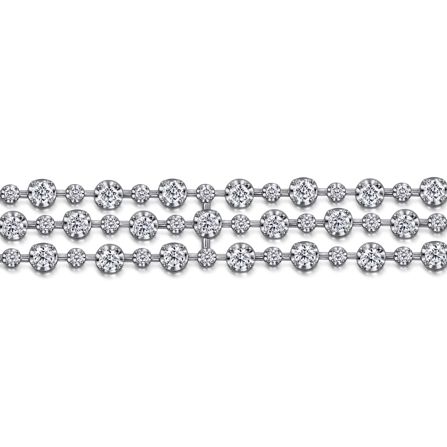 Diamond Tennis Bracelet in 18K White Gold, photograph 2
