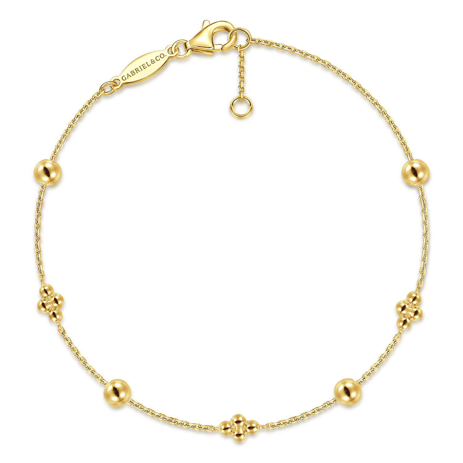Clover Station Bracelet-Bujukan in 14K Yellow Gold