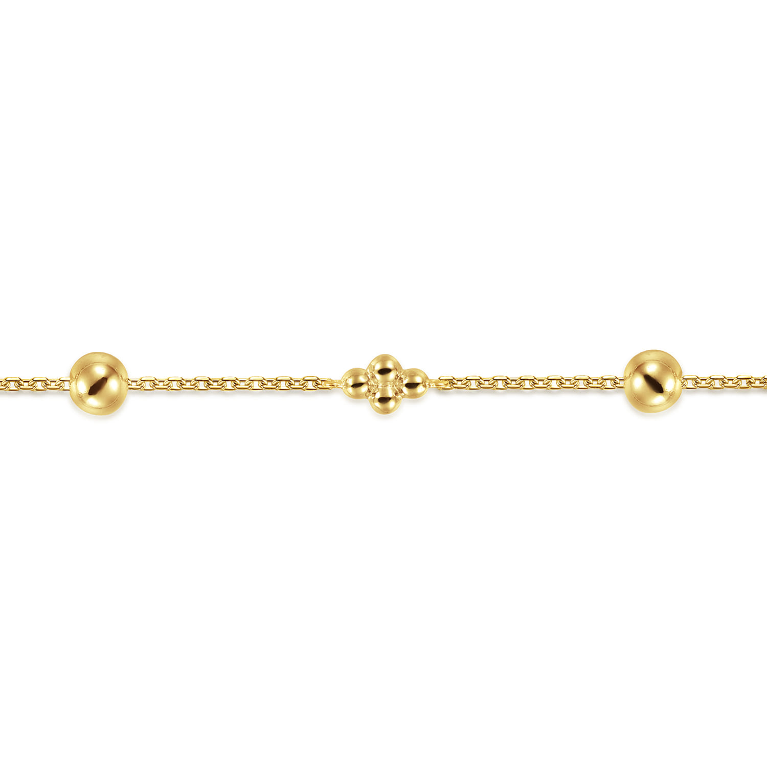 Clover Station Bracelet-Bujukan in 14K Yellow Gold, photograph 2