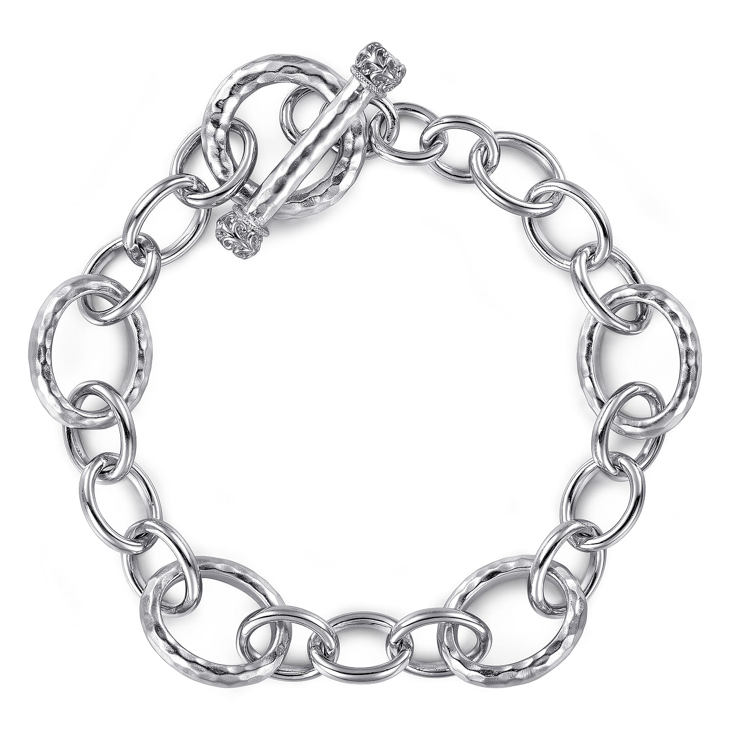Toggle Link Chain Bracelet in Sterling Silver