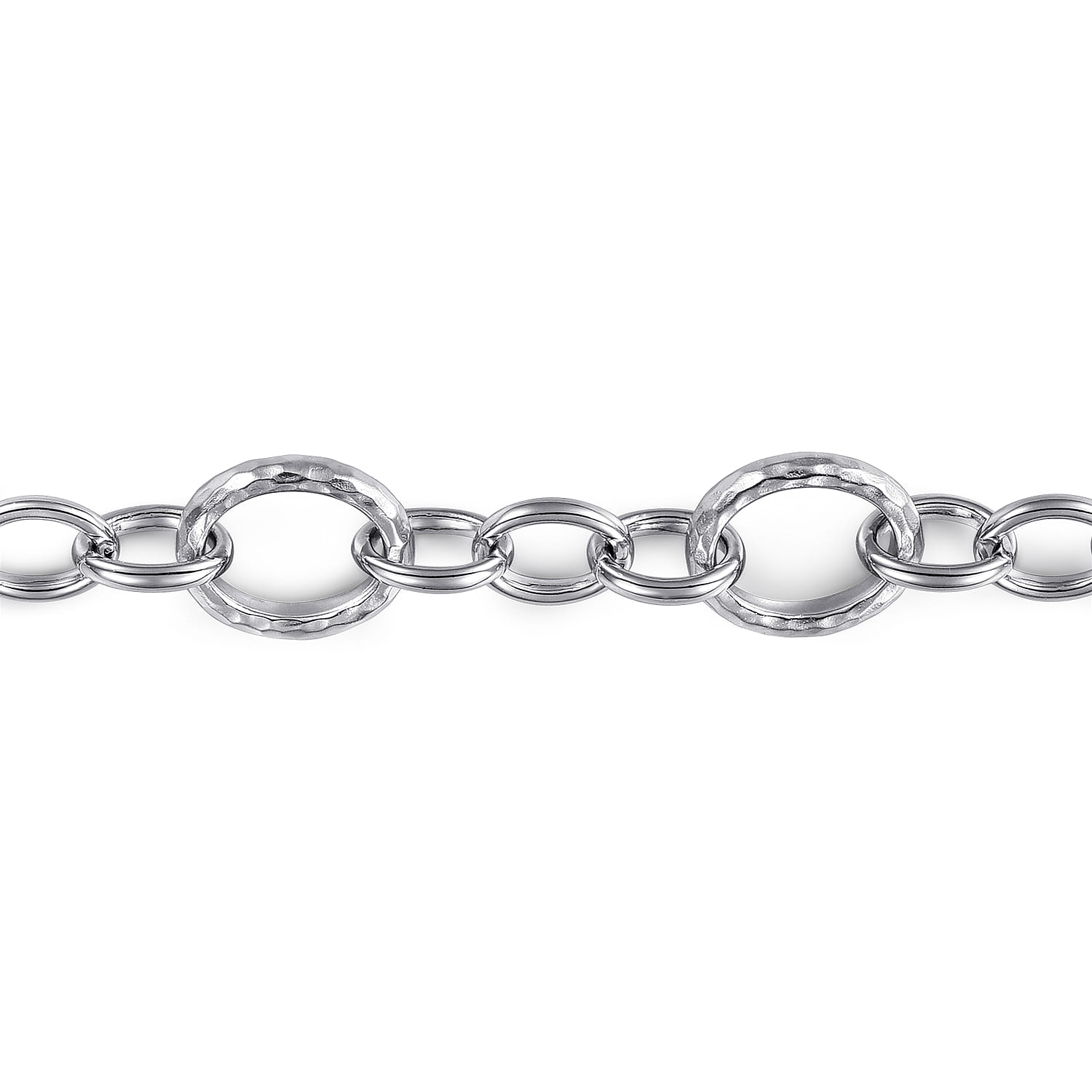 Toggle Link Chain Bracelet in Sterling Silver, photograph 2