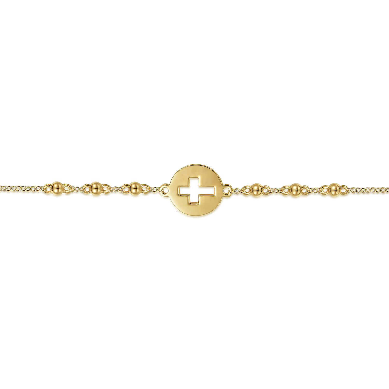Cross Bracelet Bujukan in 14K Yellow Gold, photograph 2