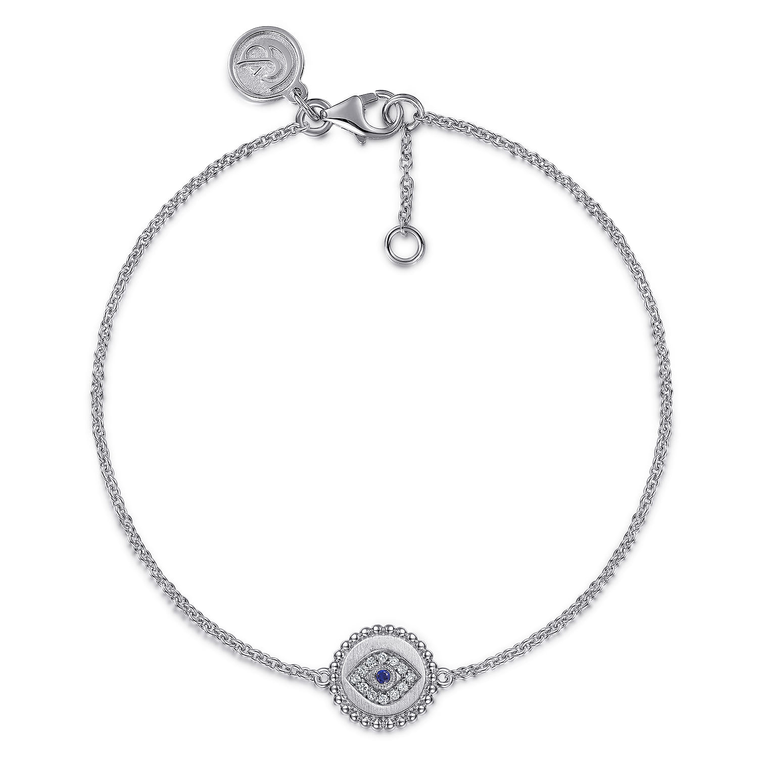 Diamond And B Grade Blue Sapphire Bujukan Mystic Eyes Bracelet