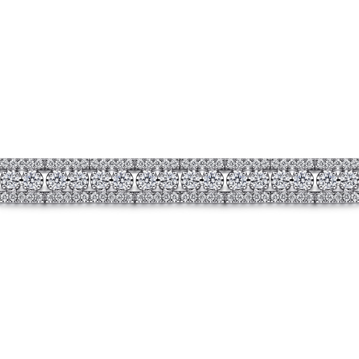 Diamond Tennis Bracelet in 14K White Gold, photograph 2