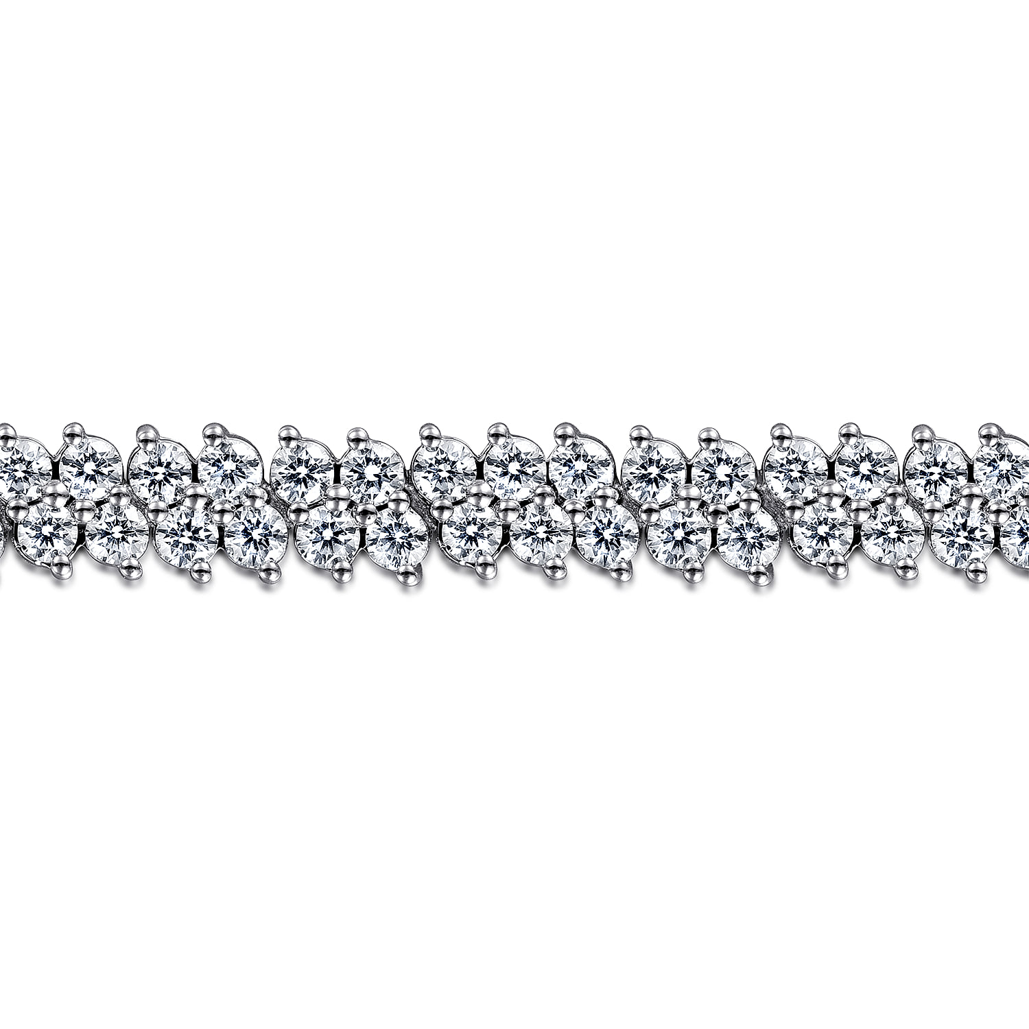 Diamond Tennis Bracelet in 14K White Gold, photograph 2