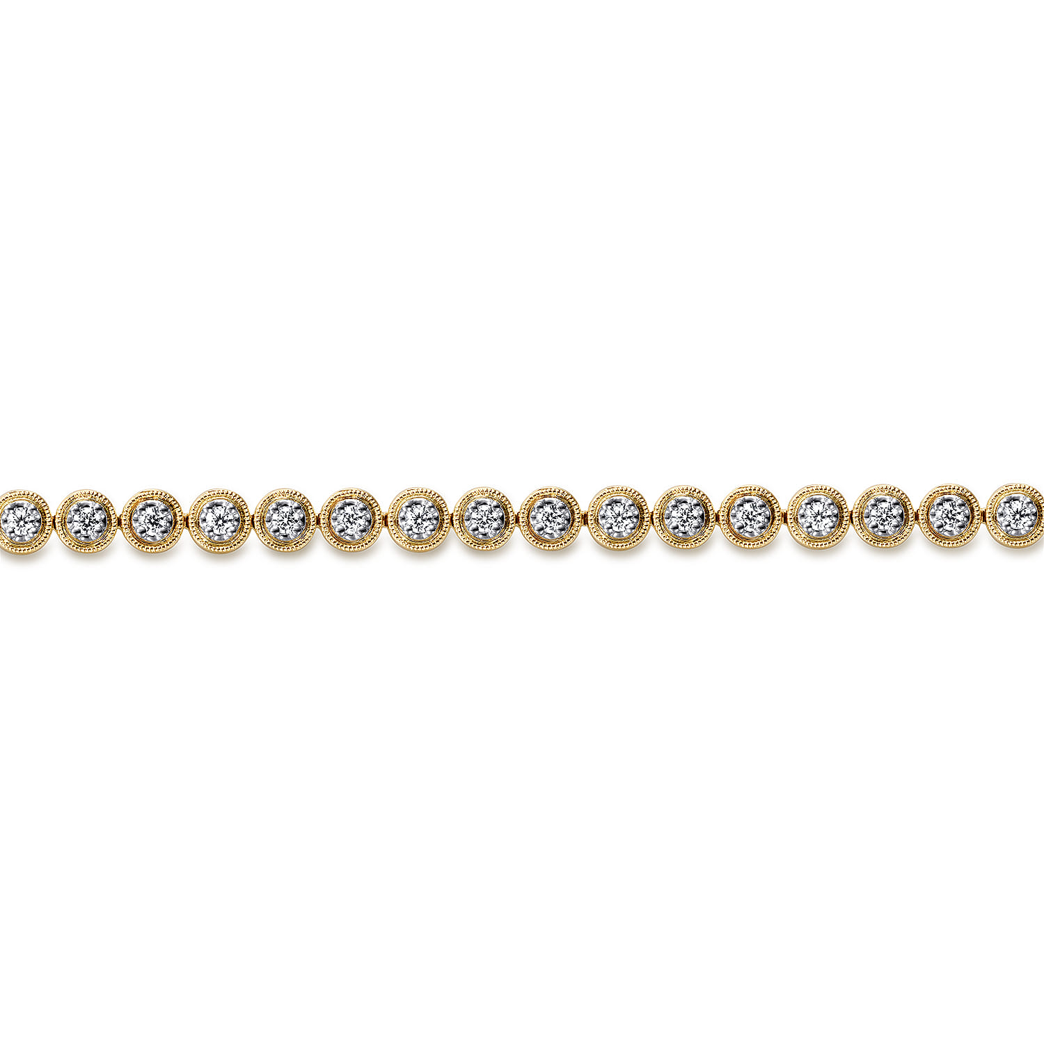 Diamond Tennis Bracelet in 14K Yellow Gold, photograph 2
