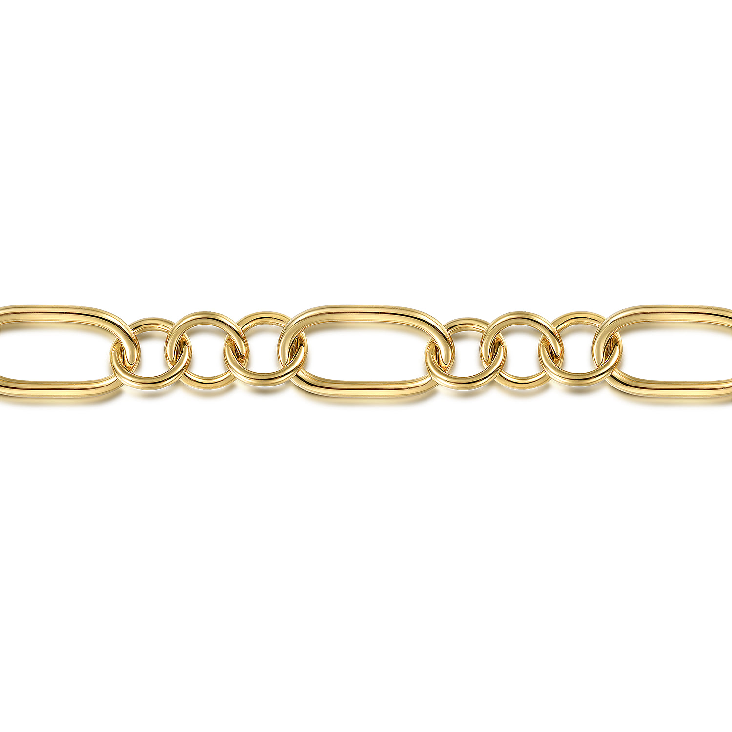 Hollow Tube Link Bracelet in 14K Yellow Gold, photograph 2