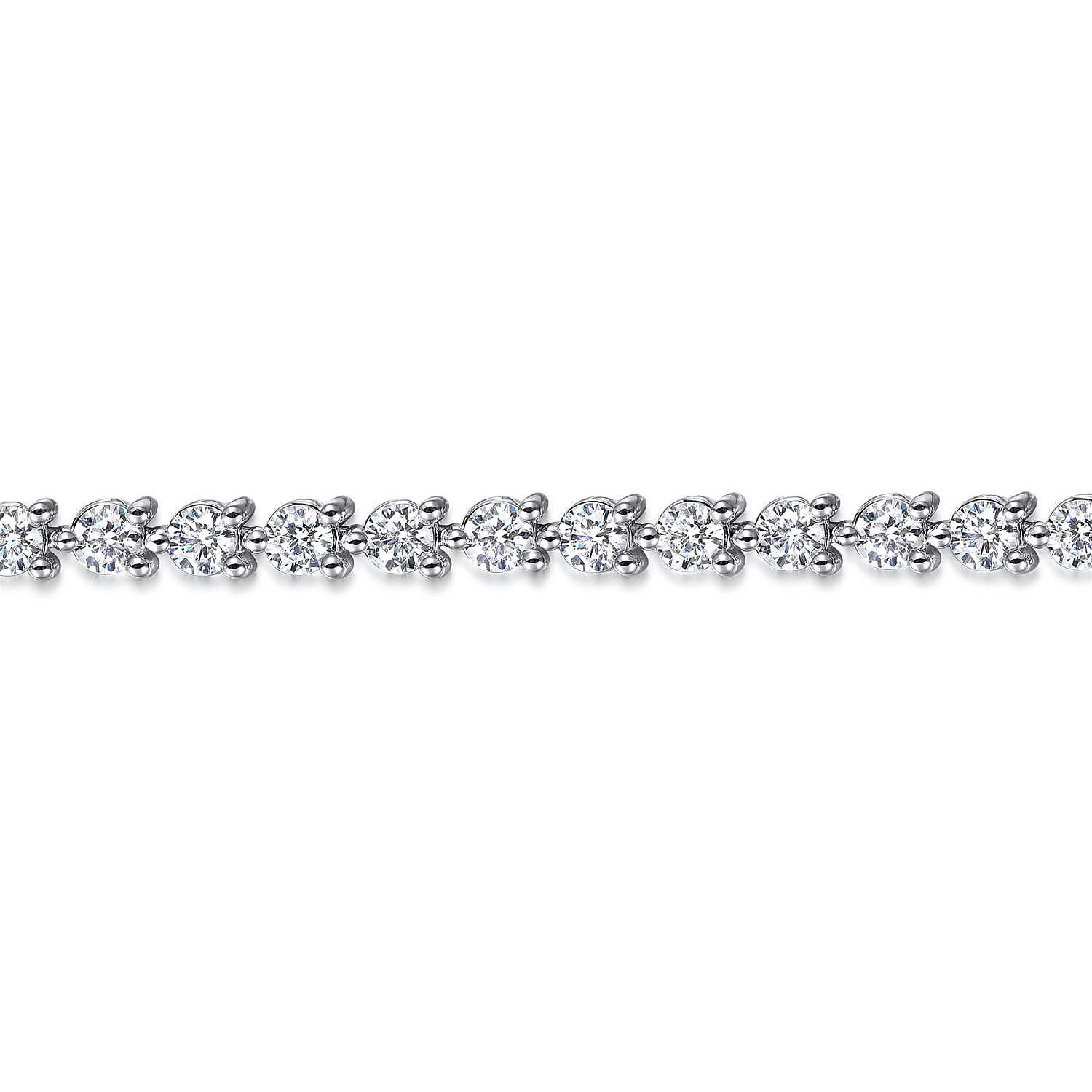 Diamond Classic Tennis Bracelet in 14K White Gold, photograph 2