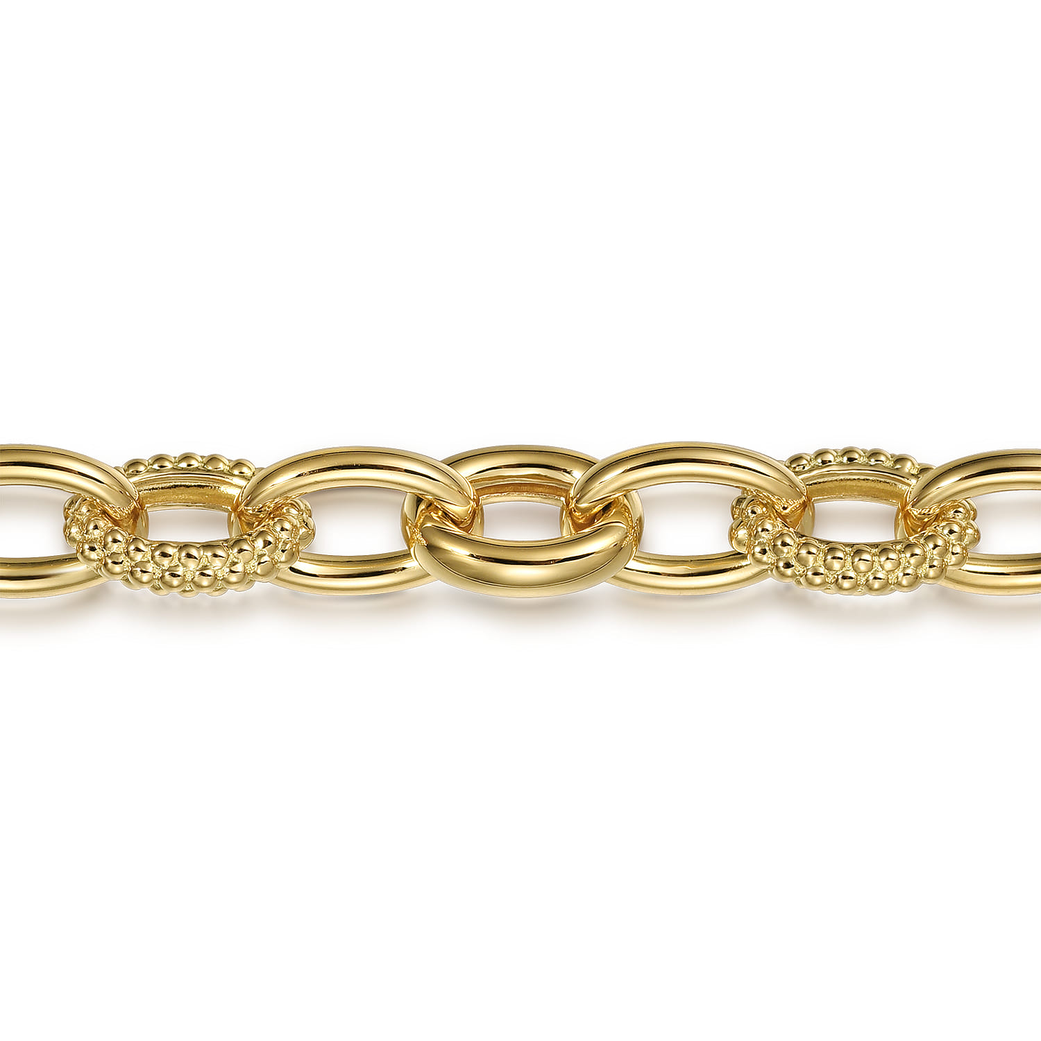 Hollow Tube Bujukan Link Bracelet in 14K Yellow Gold, photograph 2