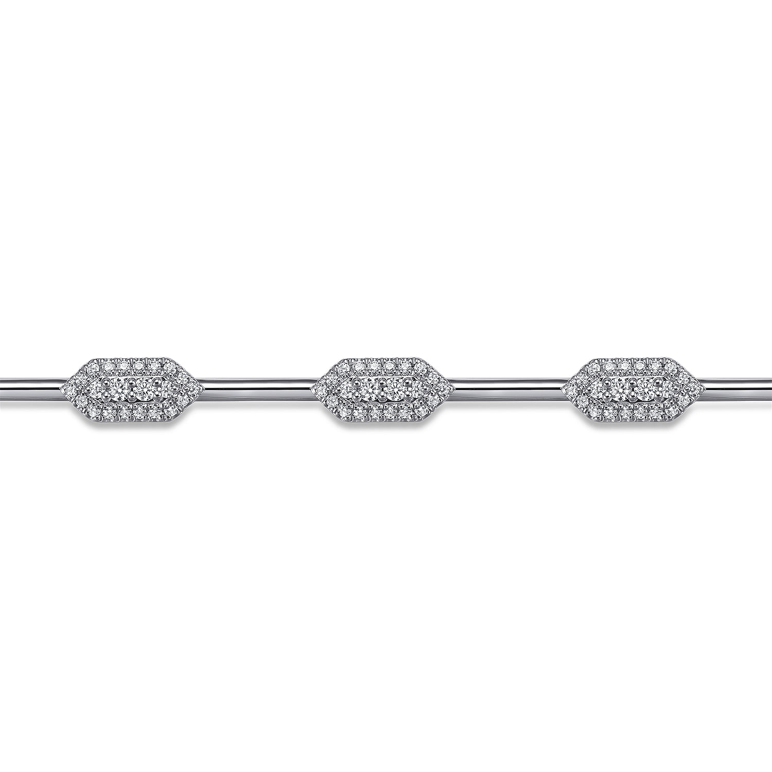 Diamond Tennis Bracelet in 14K White Gold, photograph 2