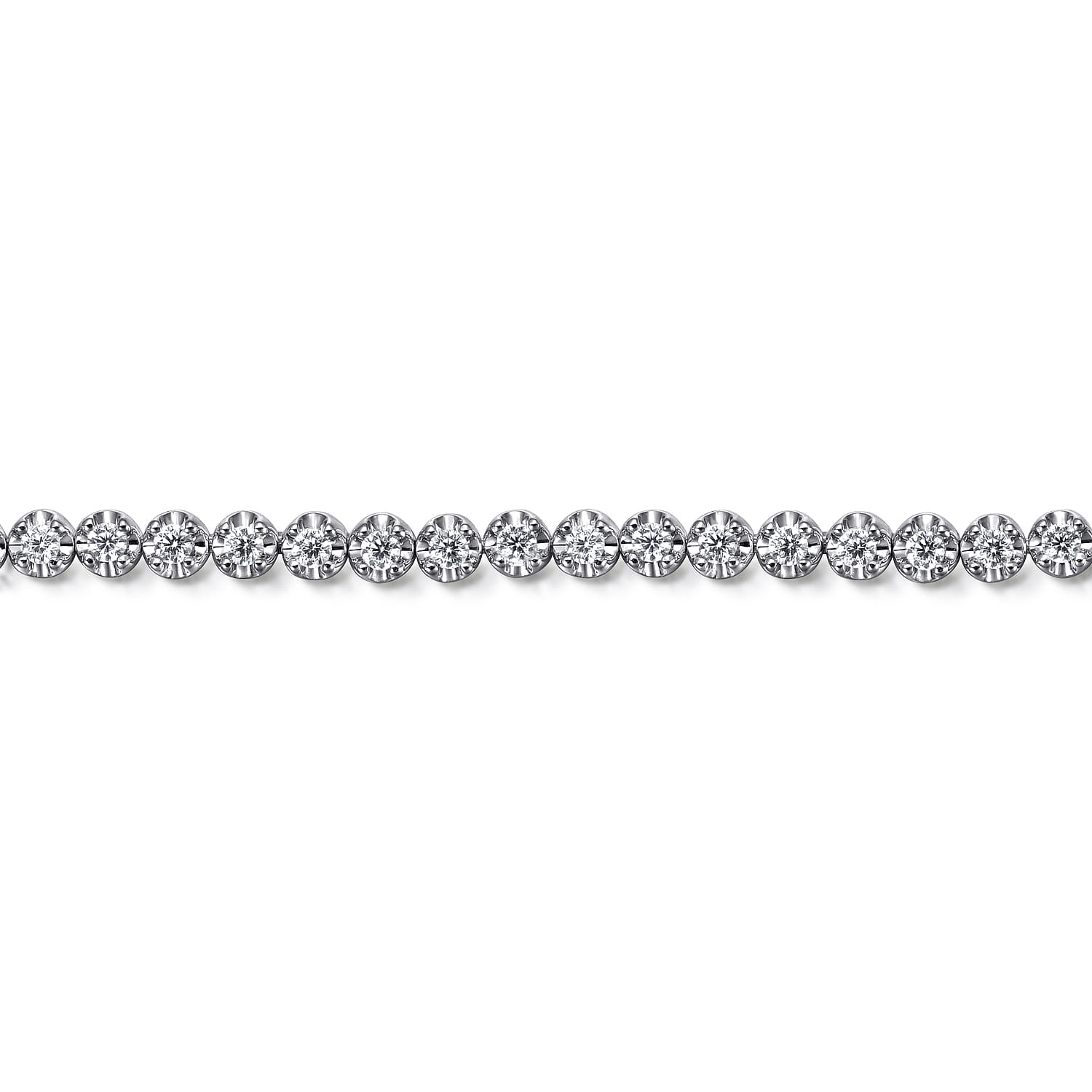 Diamond Tennis Bracelet in 14K White Gold, photograph 2