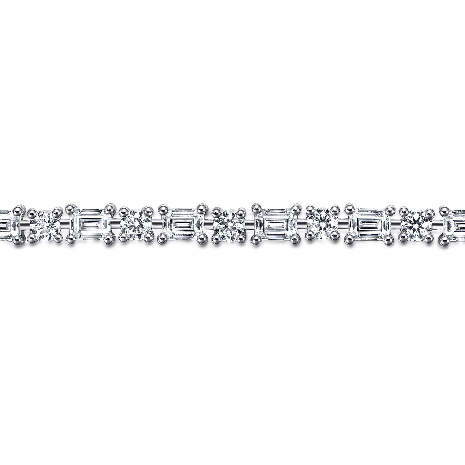 and Diamond Tennis Bracelet in 18K White Gold, photograph 2