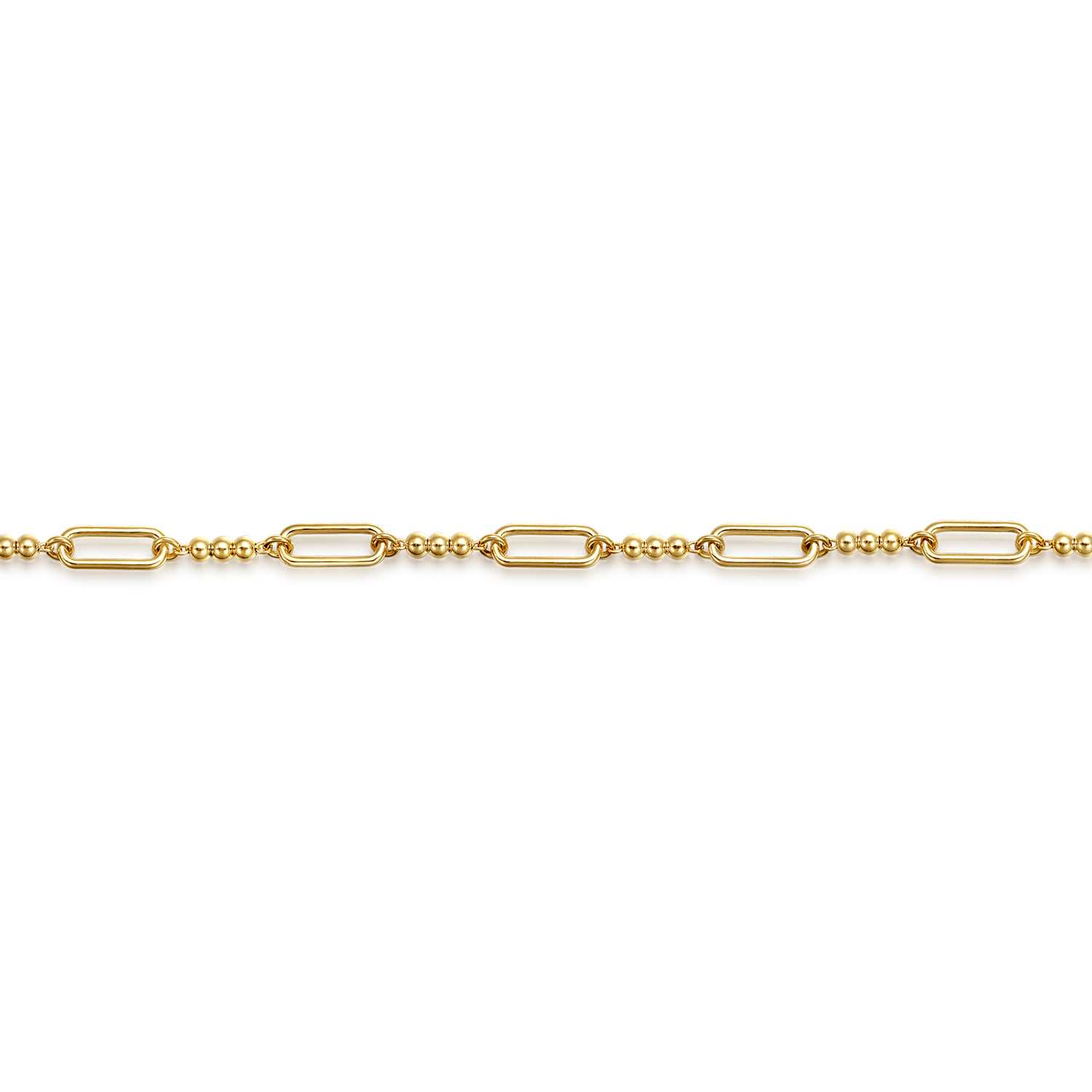 Beaded Link Chain Bracelet-Bujukan in 14K Yellow Gold, photograph 2