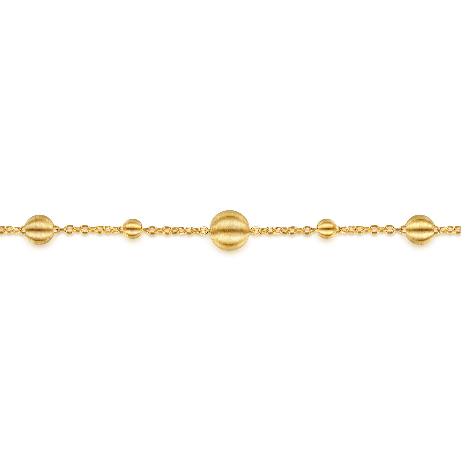 Chain Bracelet Station Bujukan in 14K Yellow Gold, photograph 2