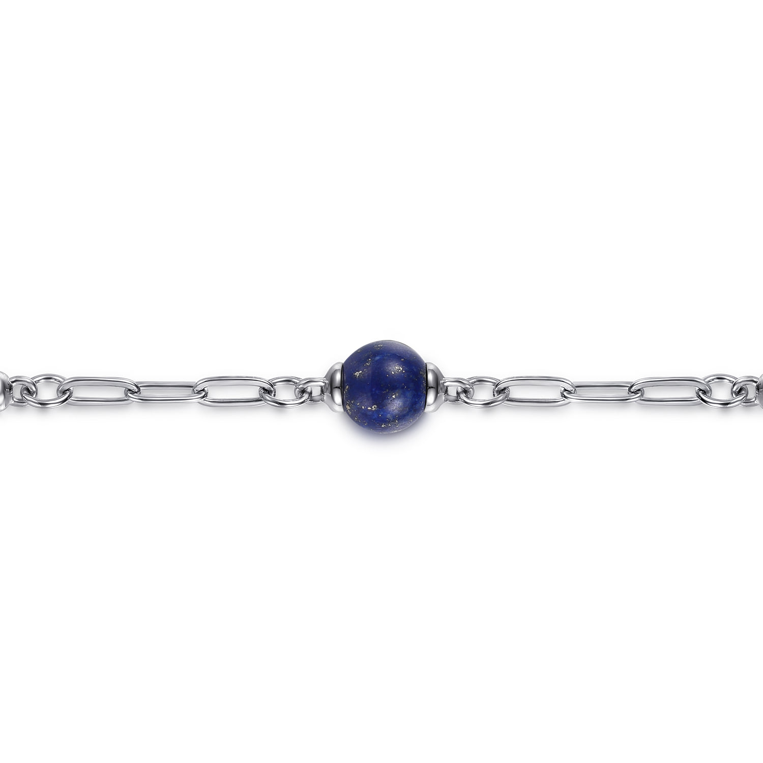 and Brush Bujukan Beads and Lapis Station Bracelet in 14K Yellow Gold, photograph 2