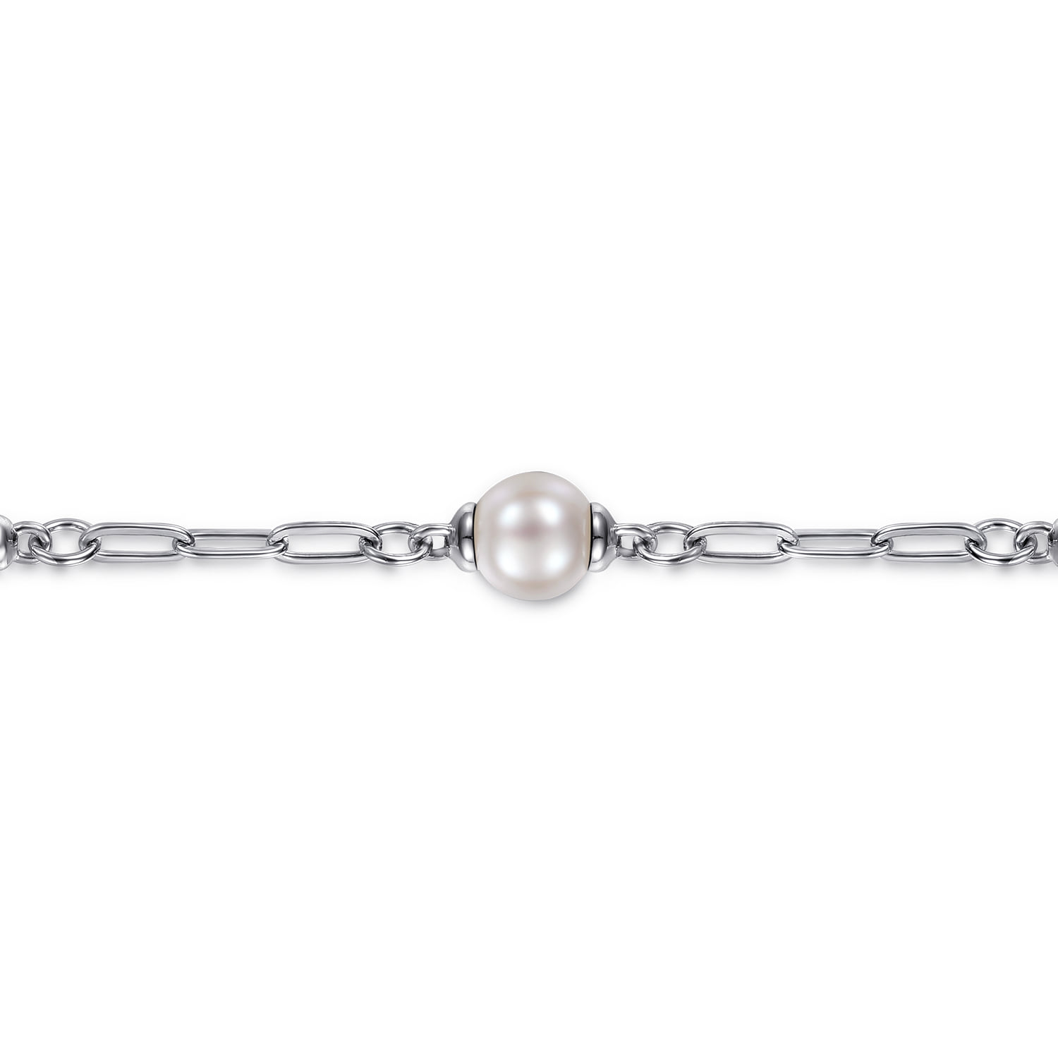 and Brush Bujukan Beads and Pearl Station Bracelet in 14K Yellow Gold, photograph 2