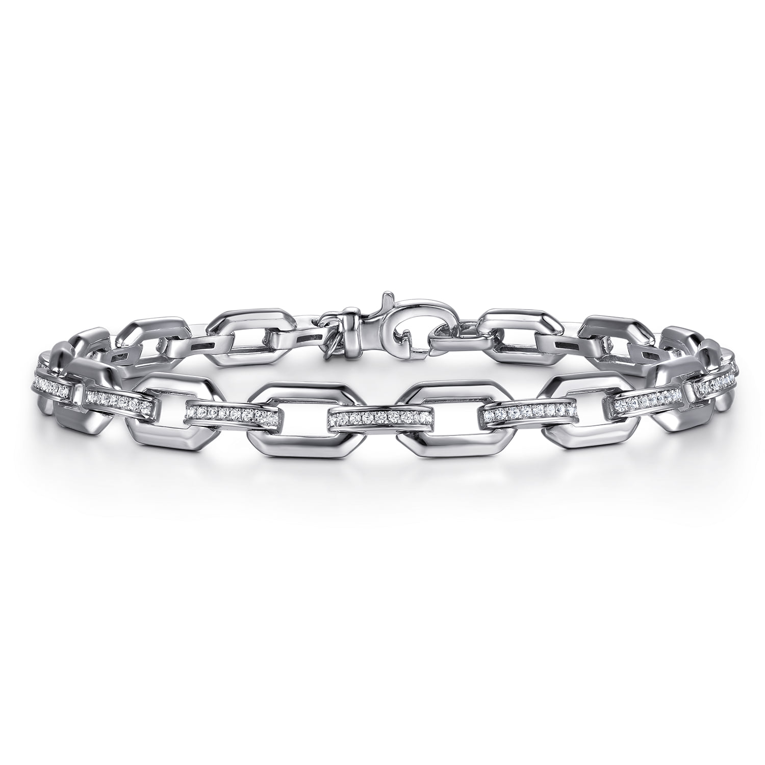 White Sapphire Link Chain Bracelet