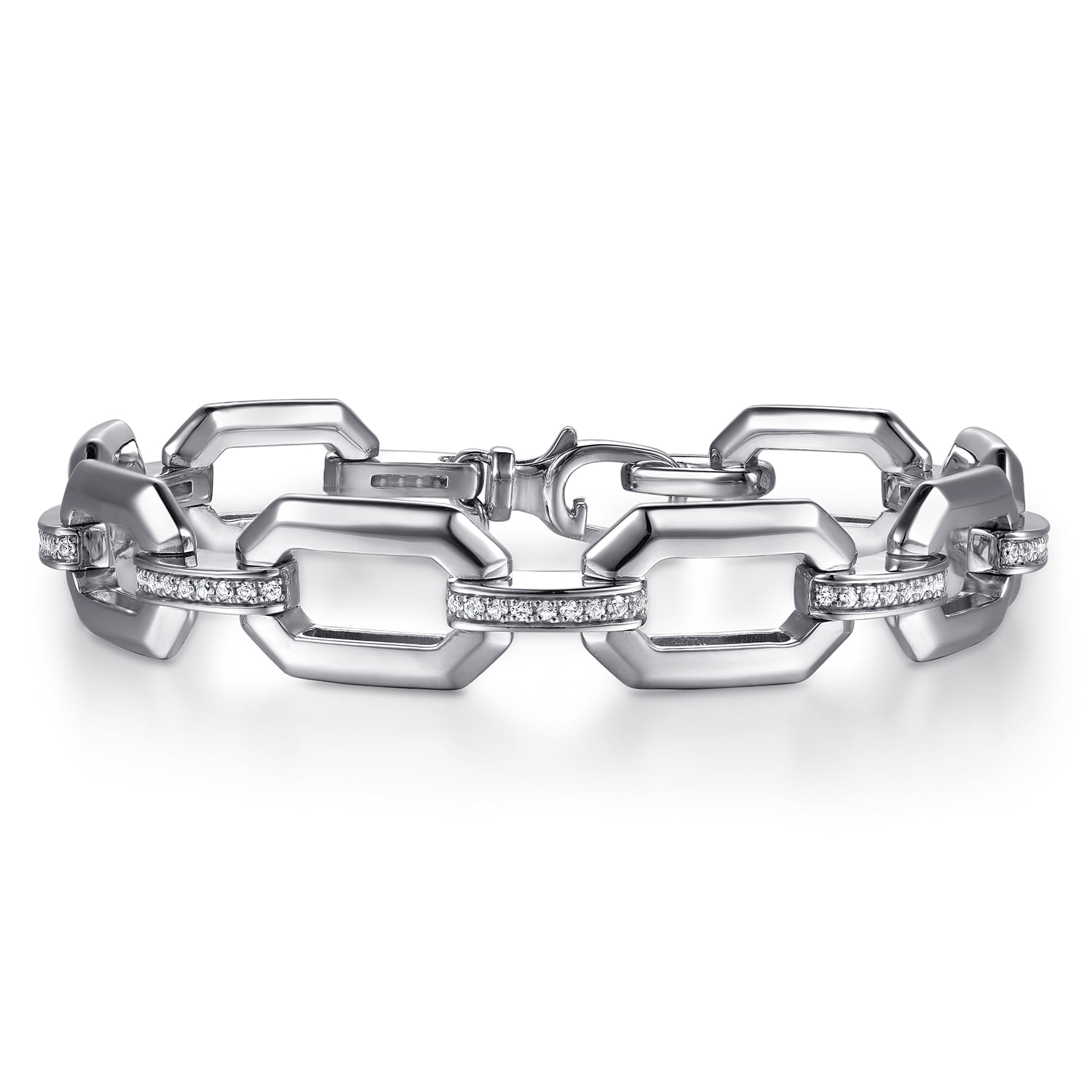 White Sapphire Link Chain Bracelet