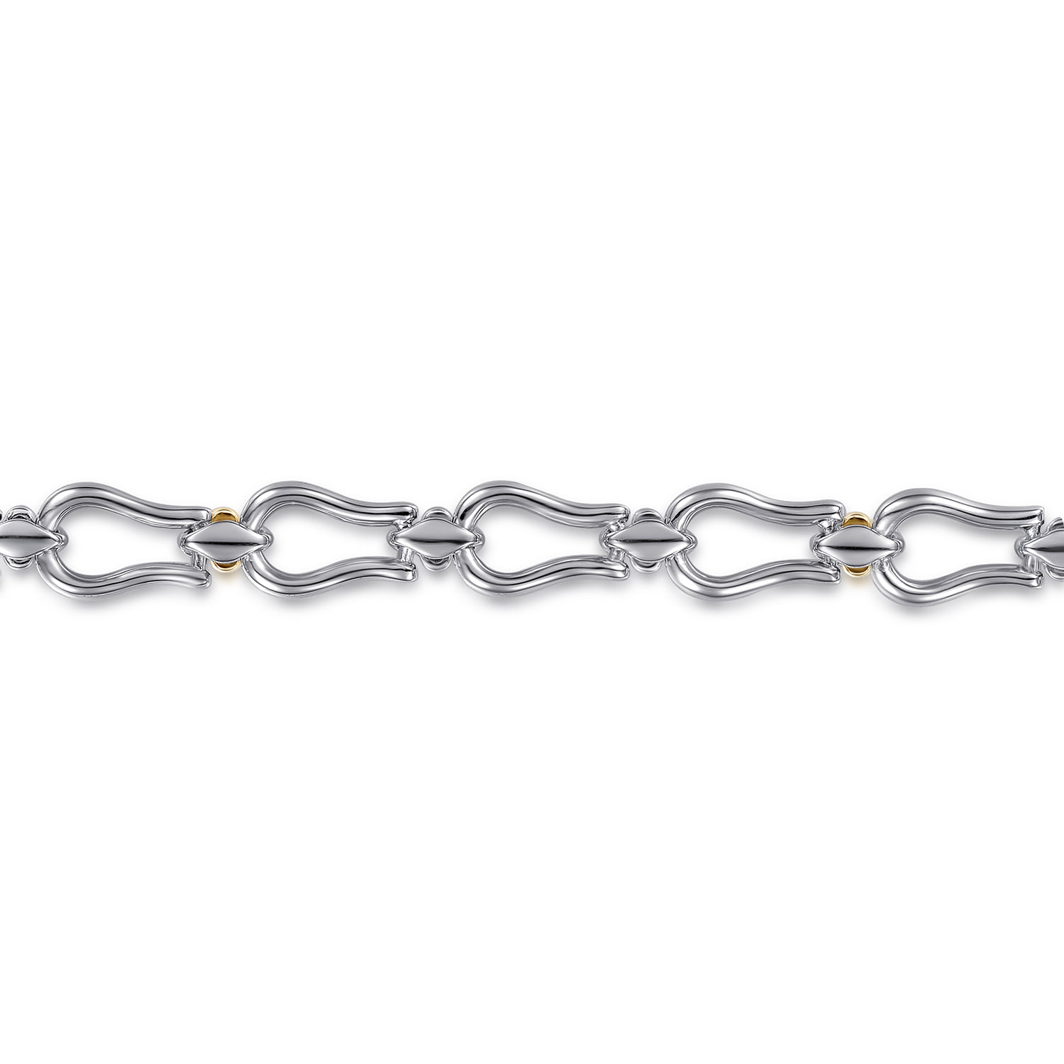 and Bujukan Beaded Stirrup Link Chain Bracelet in 14K Yellow Gold, photograph 3