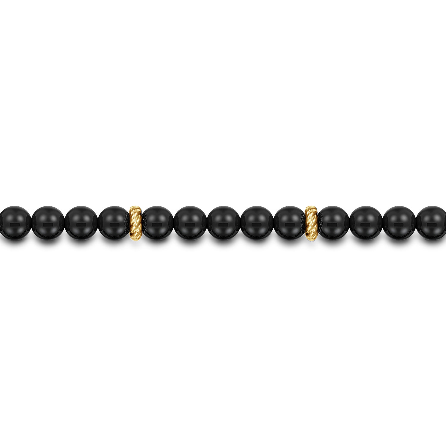 Diamond and Onyx Bracelet in 14K Yellow Gold, photograph 2