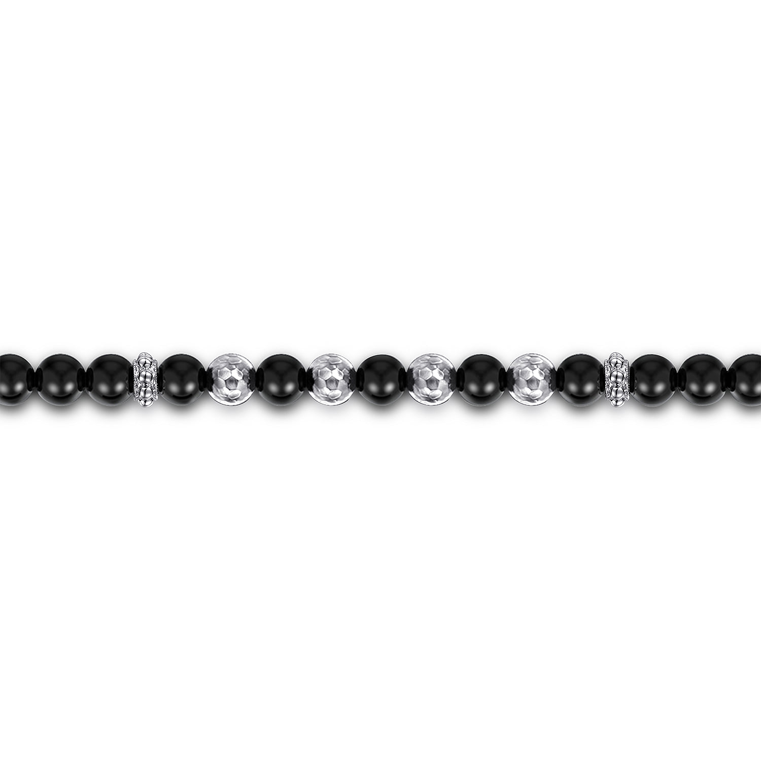 and 6mm Onyx Beaded Bracelet in Sterling Silver, photograph 2