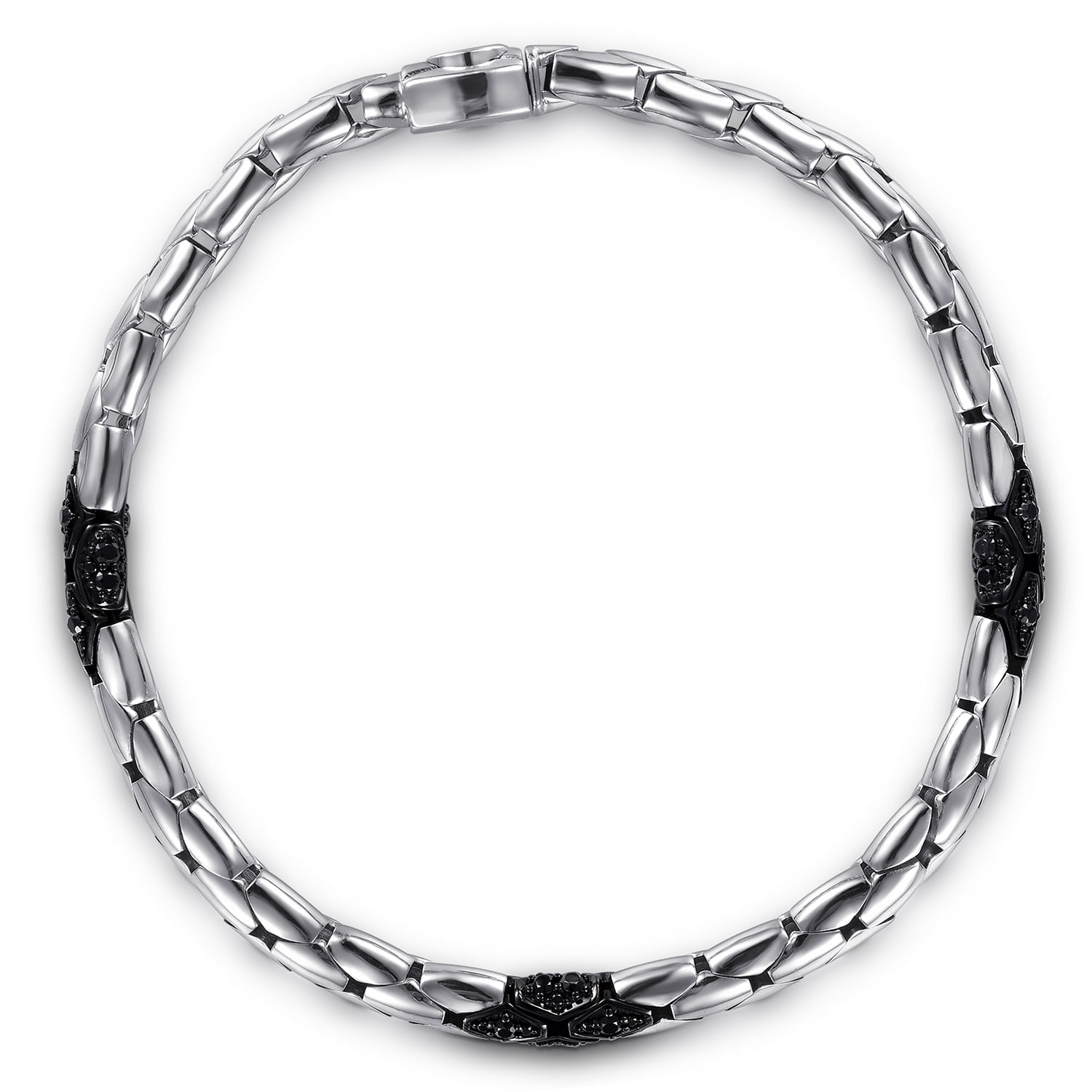 Black Spinel Tubular Chain Bracelet