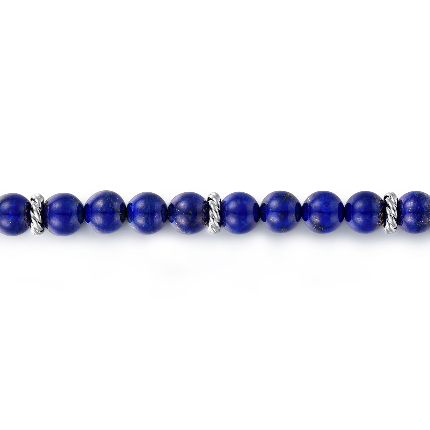 and 6mm Lapis Beaded Bracelet in Sterling Silver, photograph 2