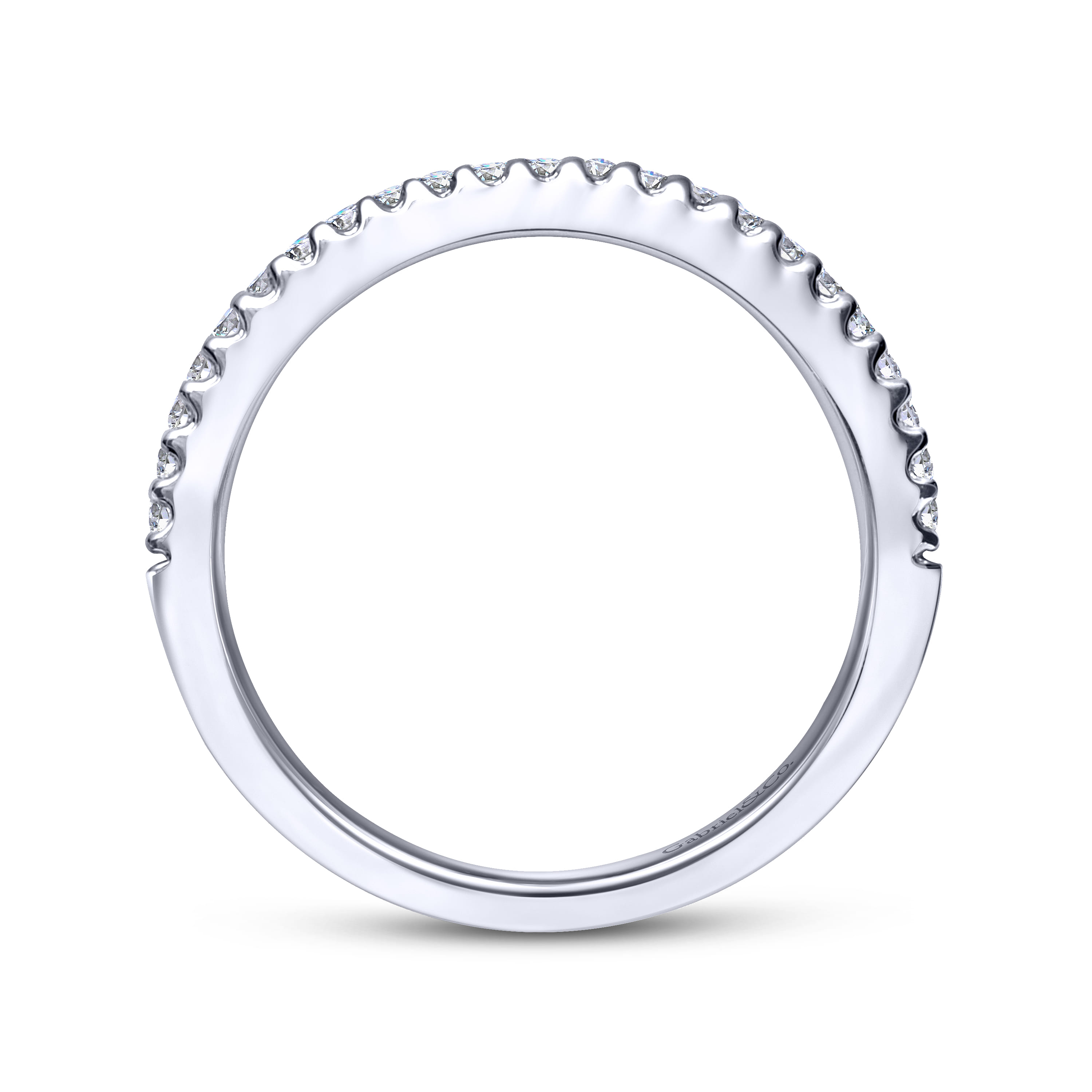 Diamond Matching Wedding Band in 14K White Gold, photograph 2