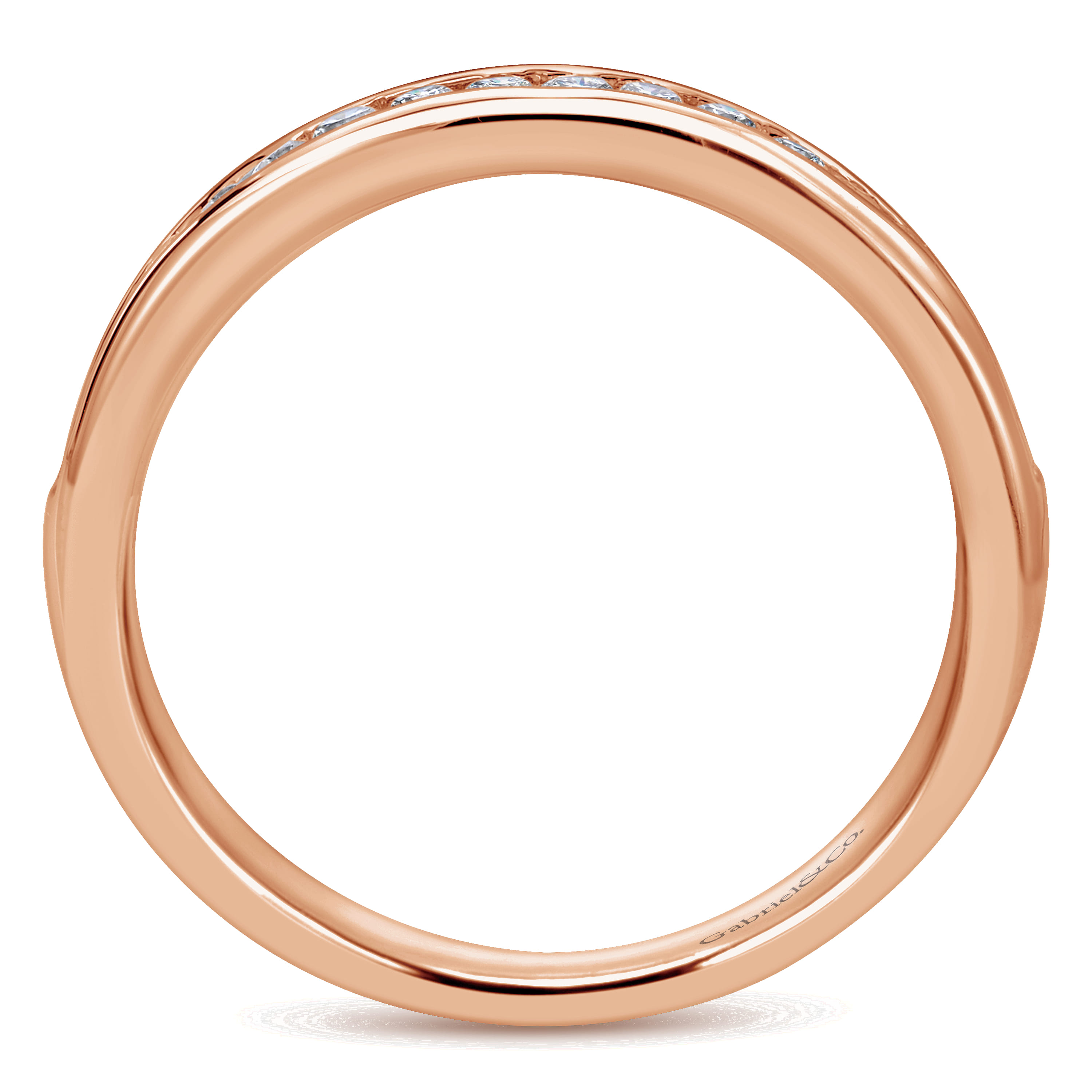 Matching Wedding Band in 14K Rose Gold, photograph 2