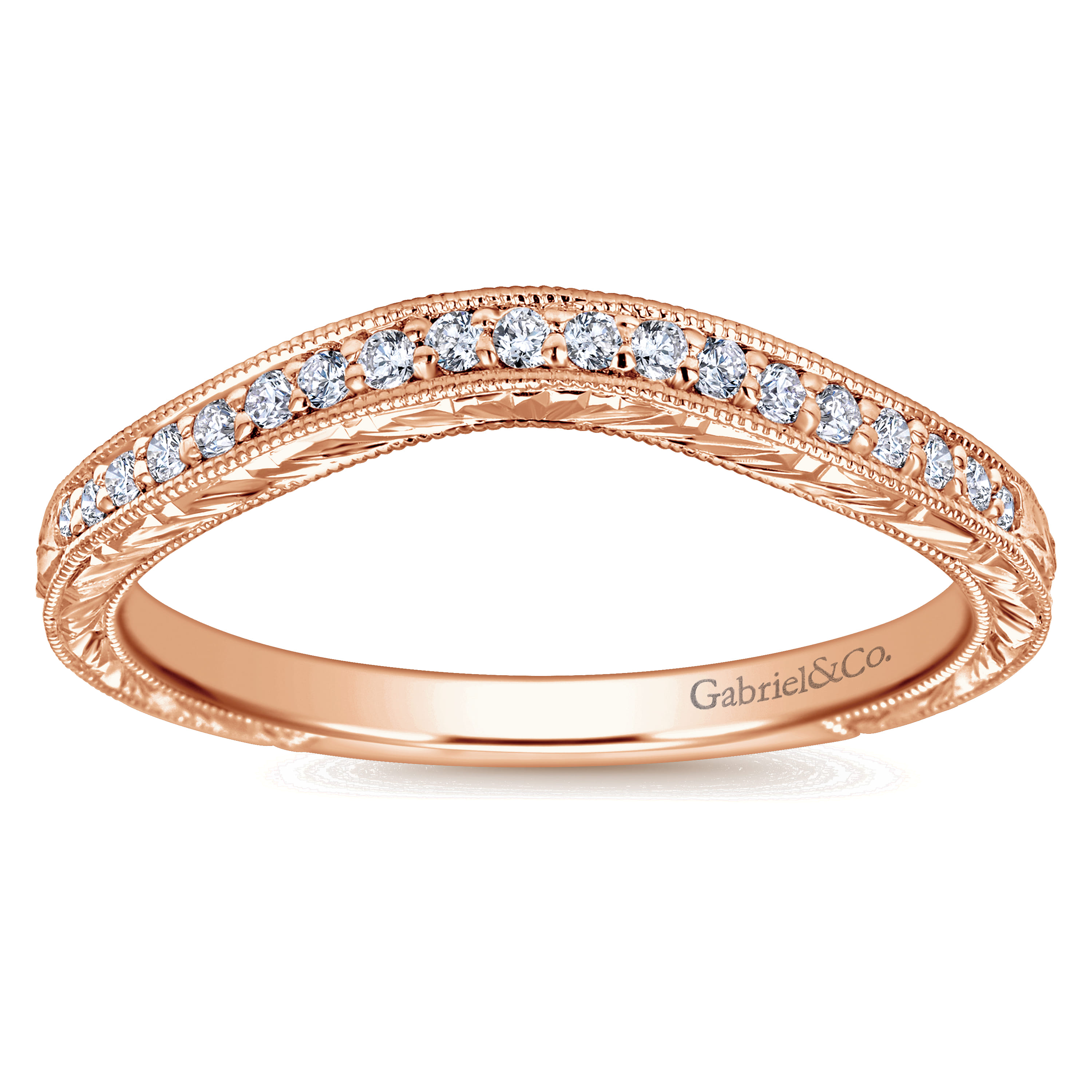 Matching Wedding Band in 14K Rose Gold, photograph 5
