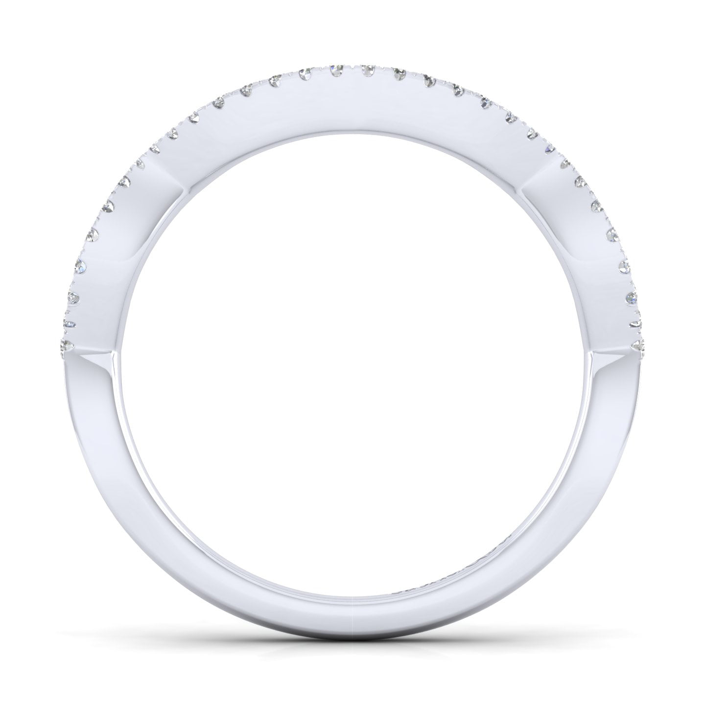 Diamond Matching Wedding Band in 14K White Gold, photograph 2