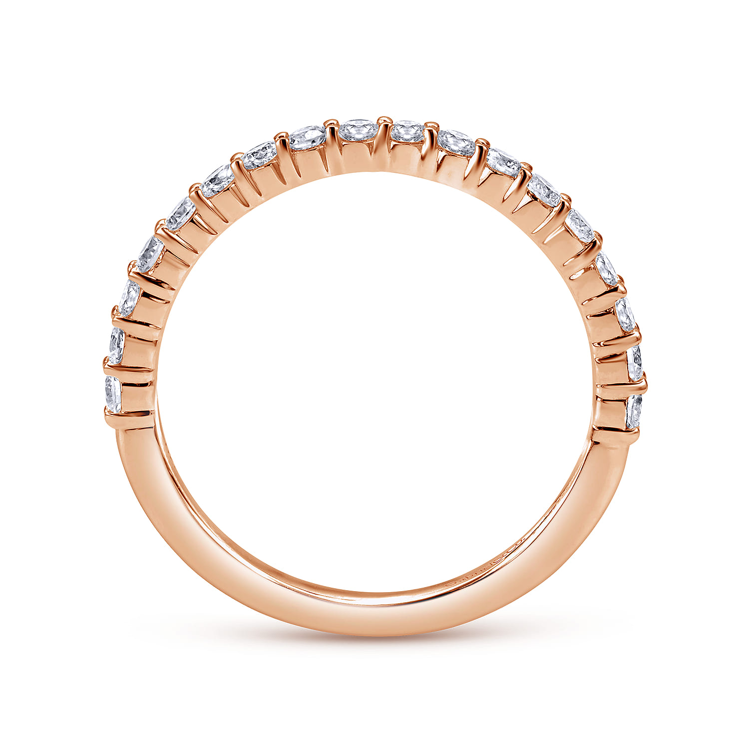 Matching Wedding Band in 14K Rose Gold, photograph 2