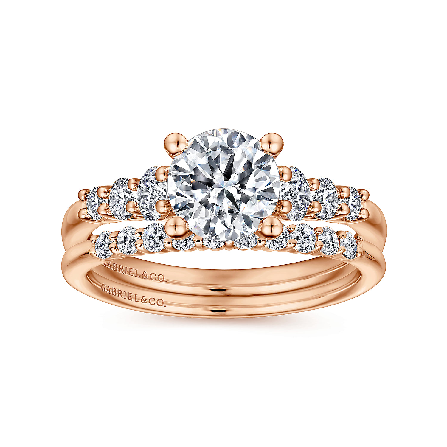 Matching Wedding Band in 14K Rose Gold, photograph 4