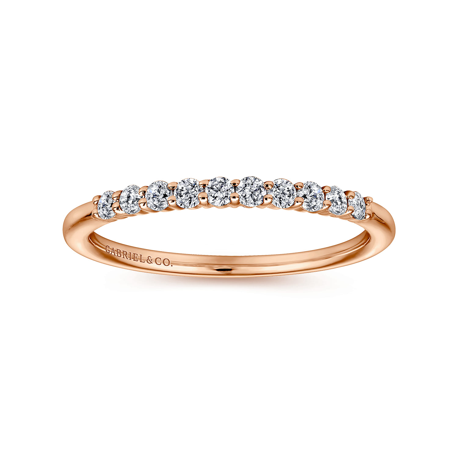 Matching Wedding Band in 14K Rose Gold, photograph 5
