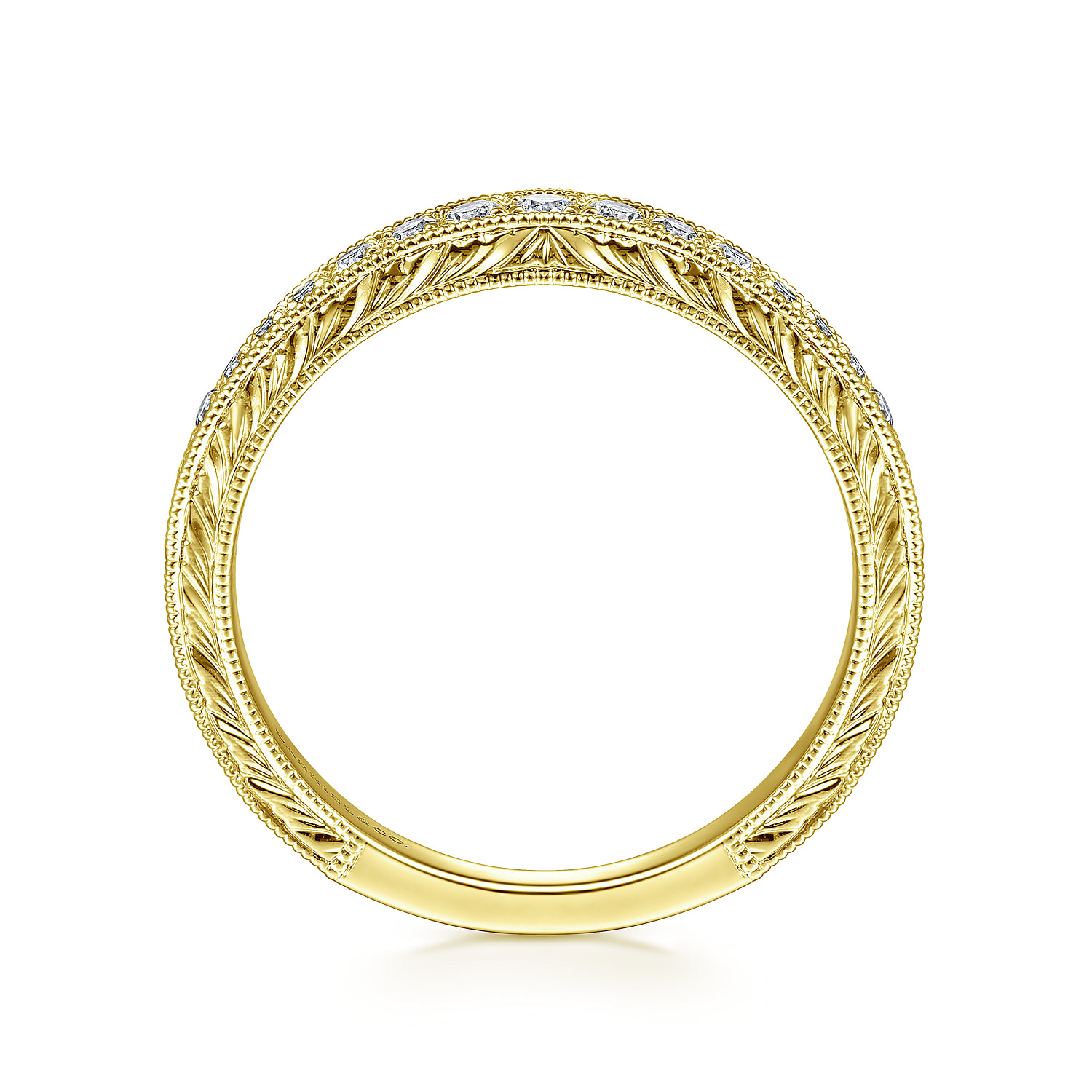 Matching Diamond Wedding Band in 14K Yellow Gold, photograph 2