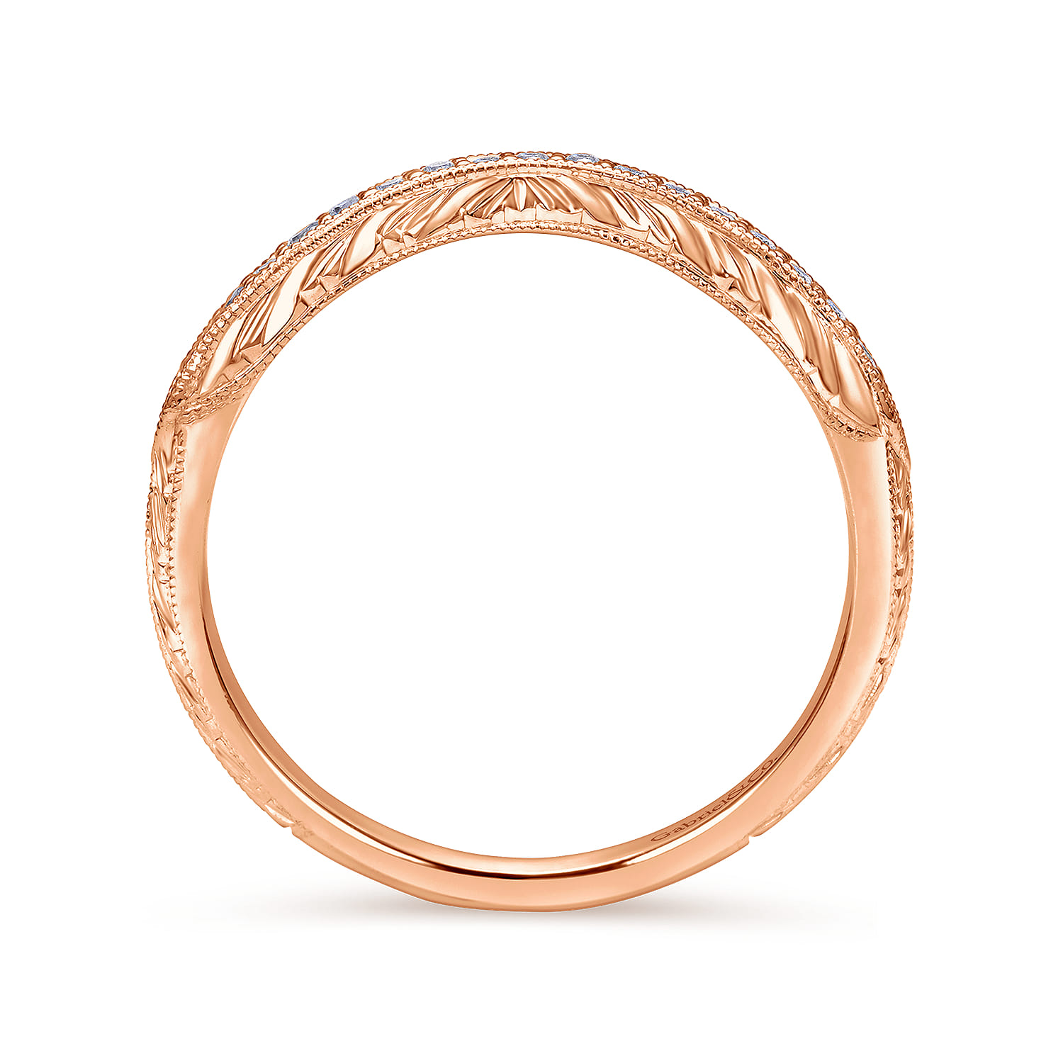 Matching Wedding Band in 14K Rose Gold, photograph 2