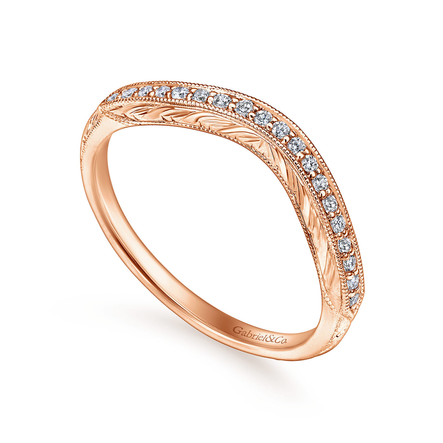 Matching Wedding Band in 14K Rose Gold, photograph 3