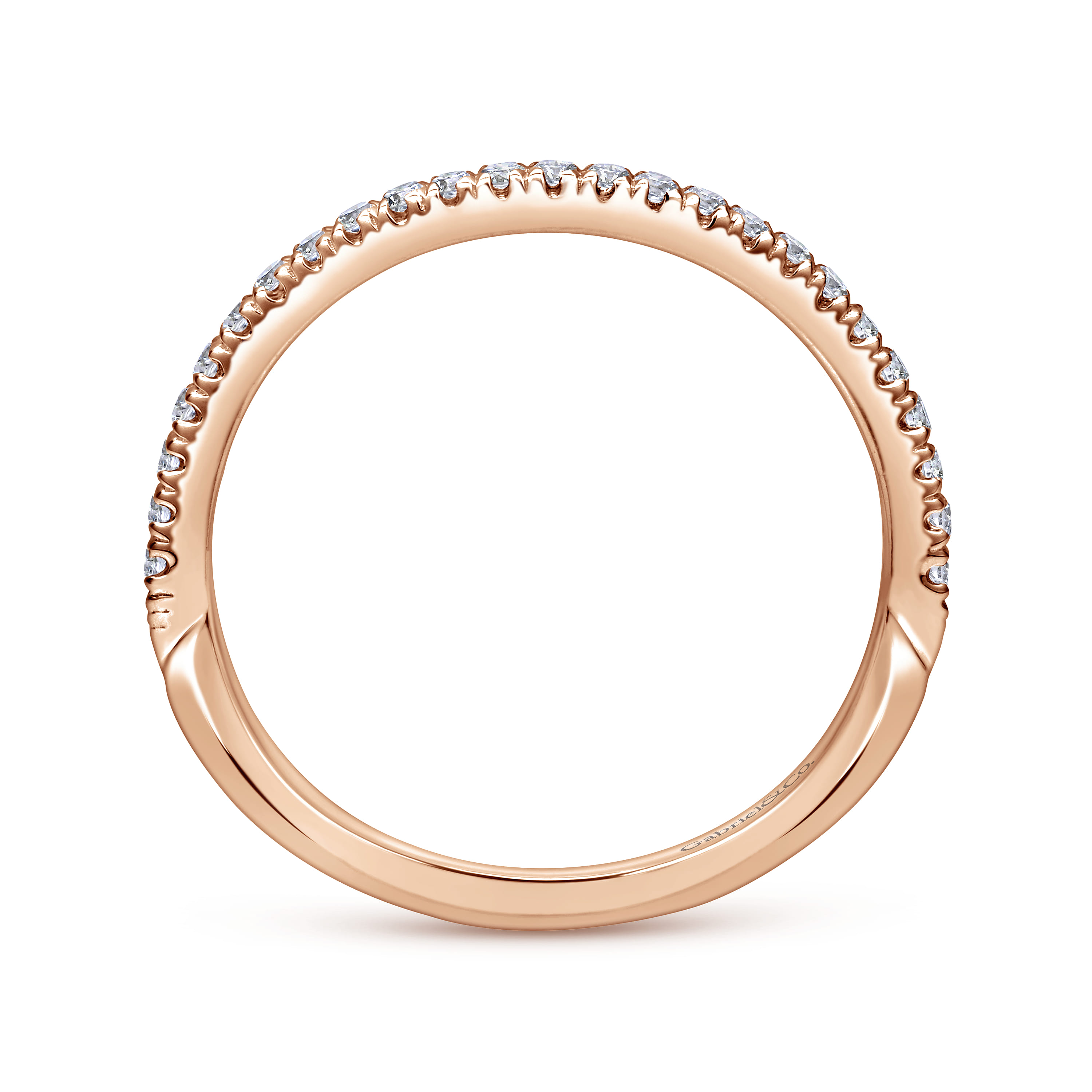 Matching Wedding Band in 14K Rose Gold, photograph 2